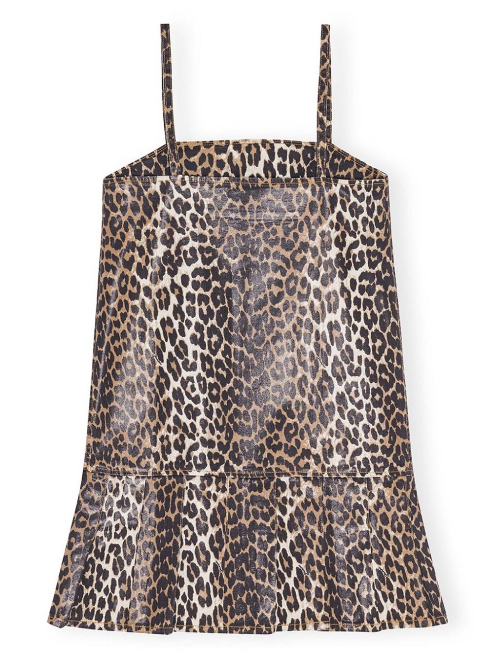 foiled-finish printed mini dress - 6