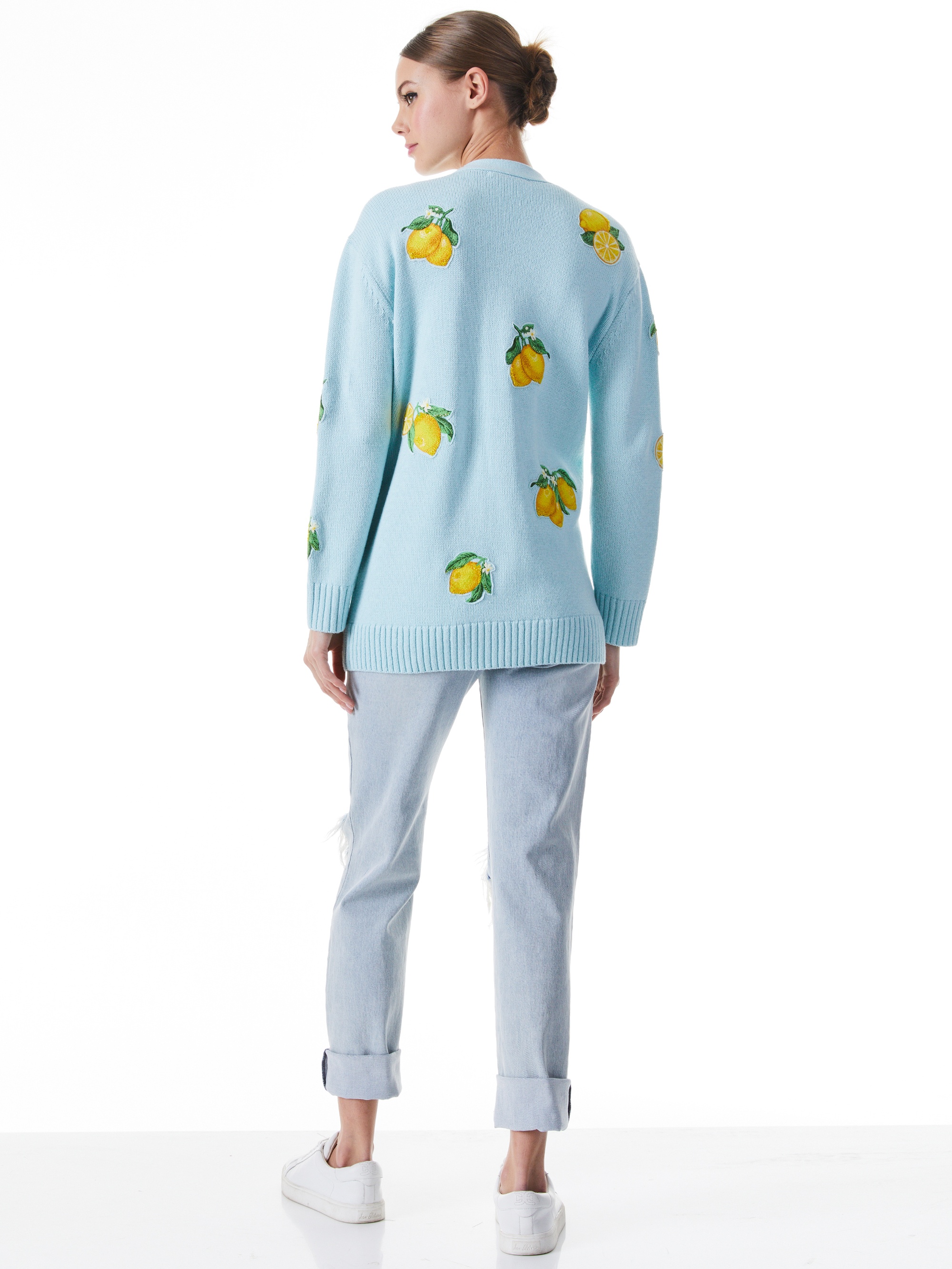 BRADFORD LEMON EMBROIDERED GRANDPA CARDIGAN - 3