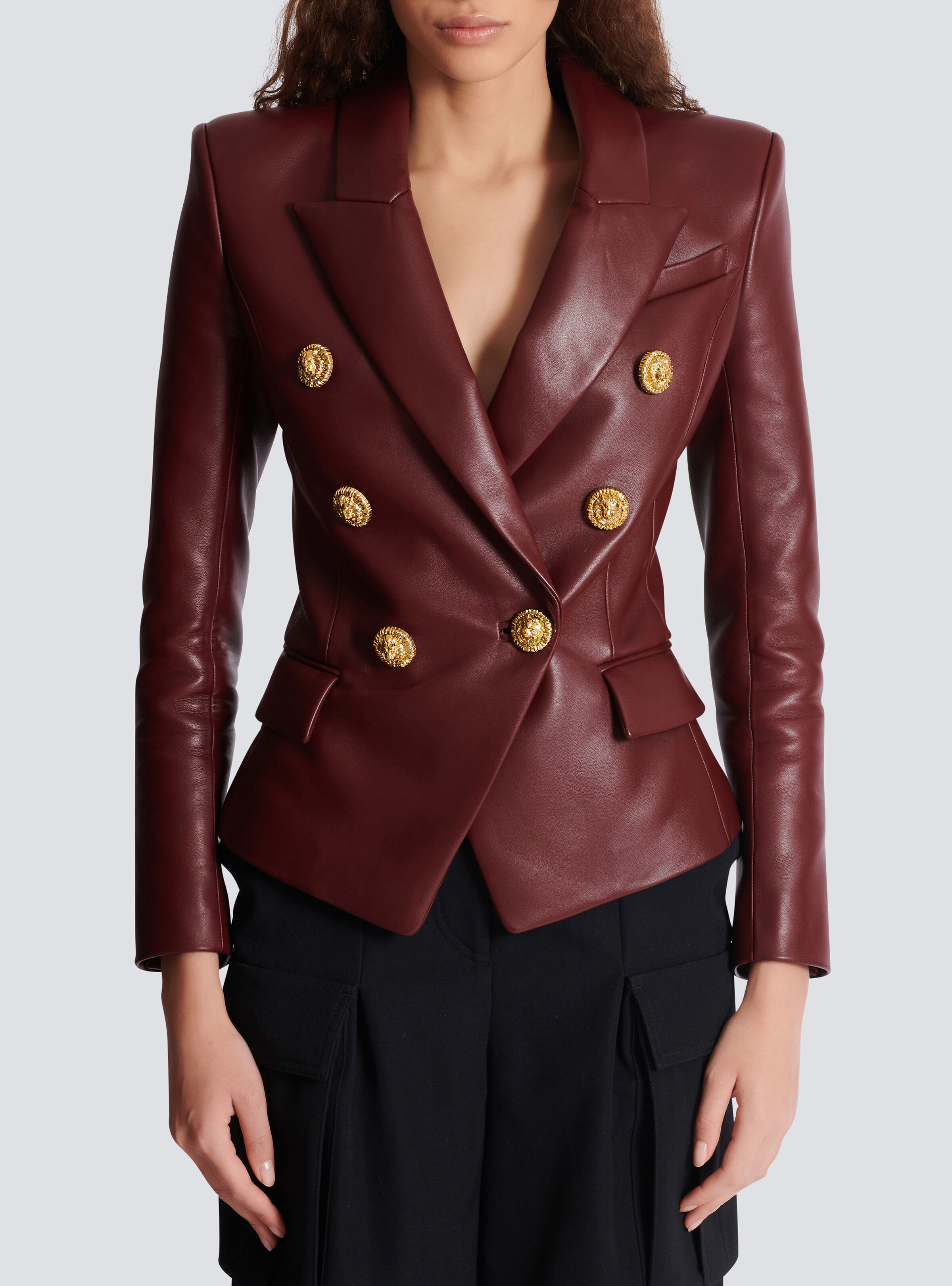 6-button lambskin jacket - 5