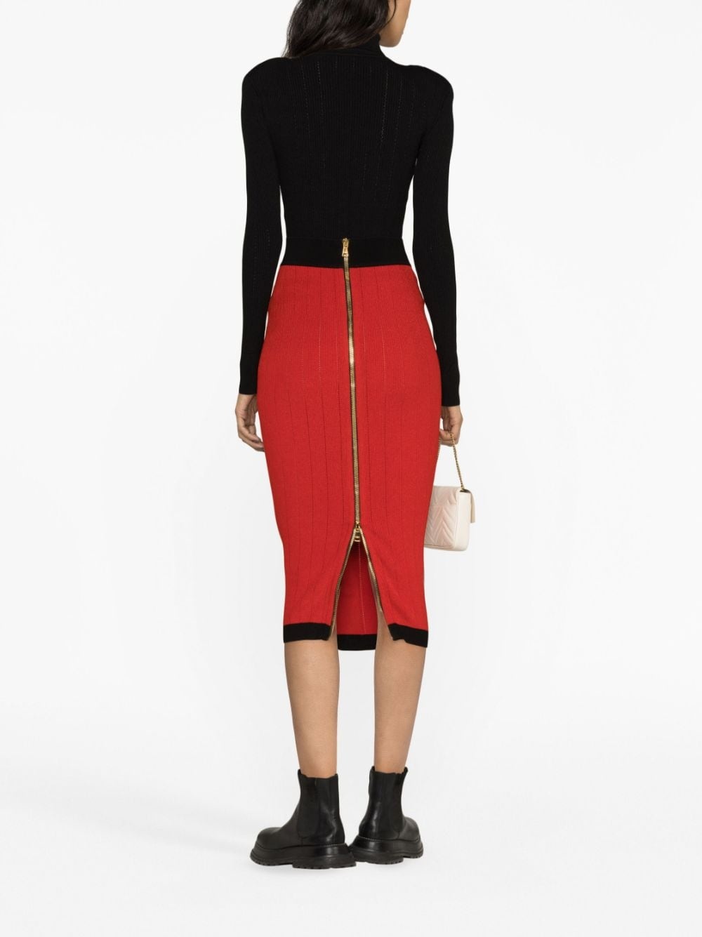 buttoned knit midi skirt - 4