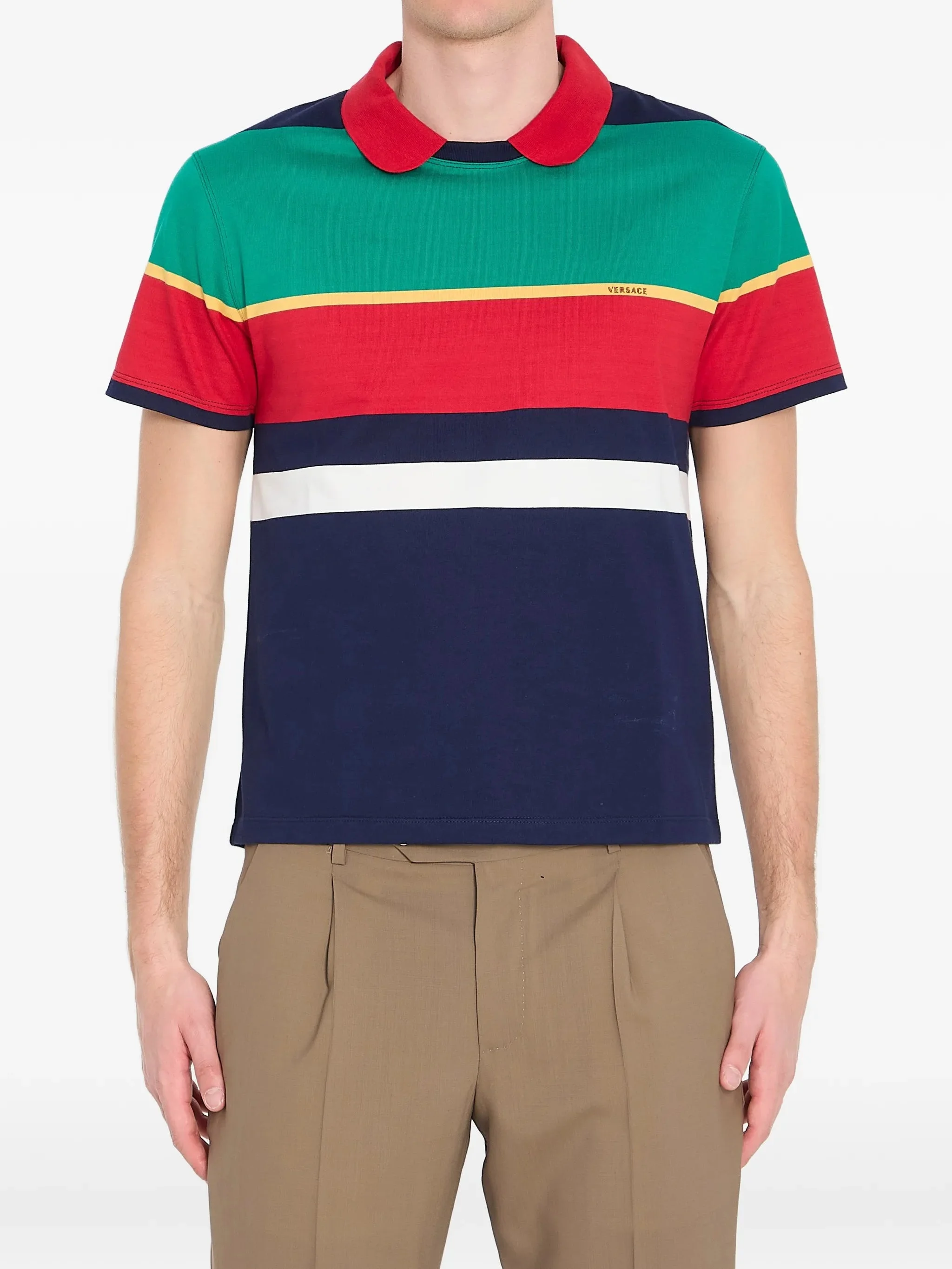 Versace Striped Logo T-shirt - 1