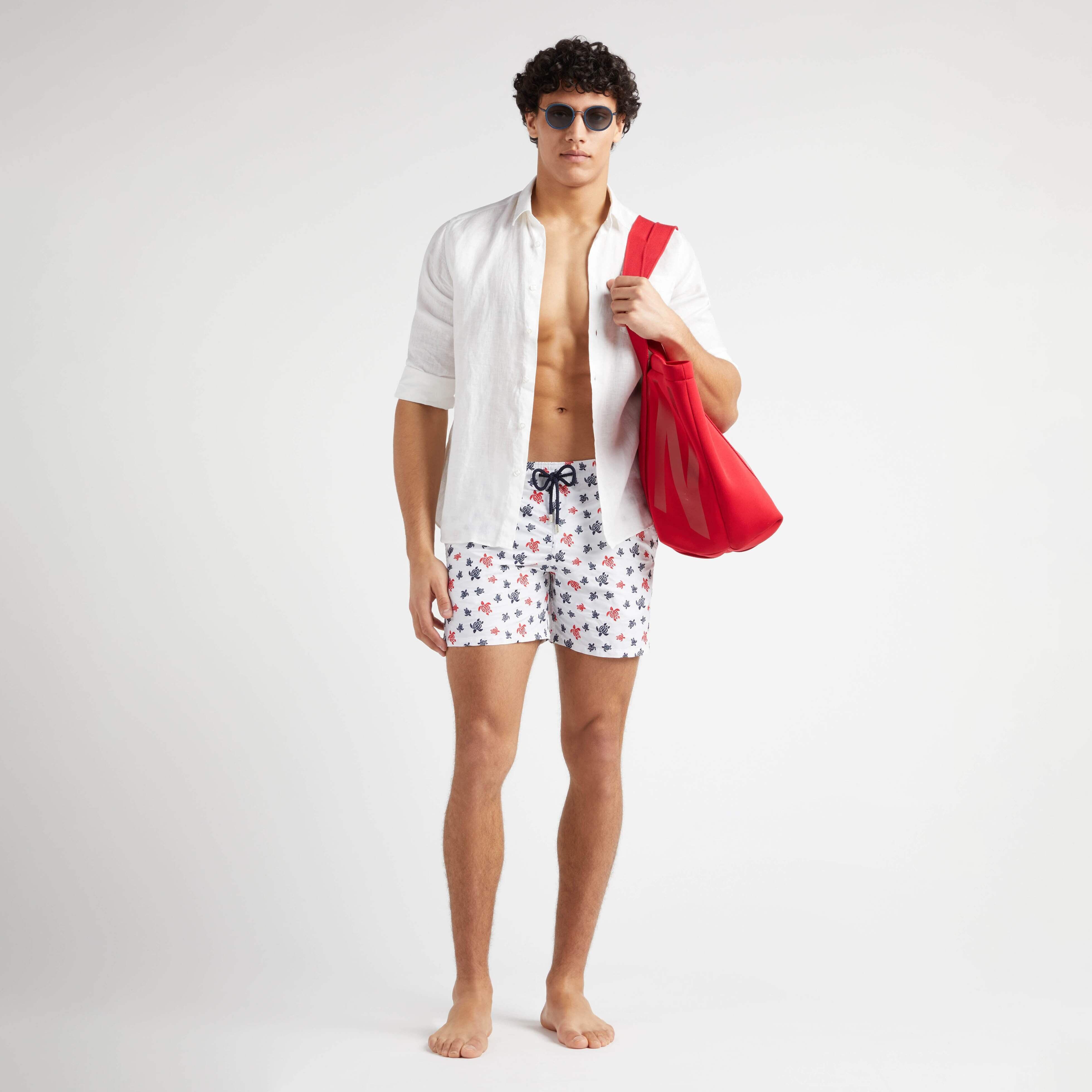 Men Swim Trunks Embroidered Micro Ronde des tortues - Limited Edition - 5