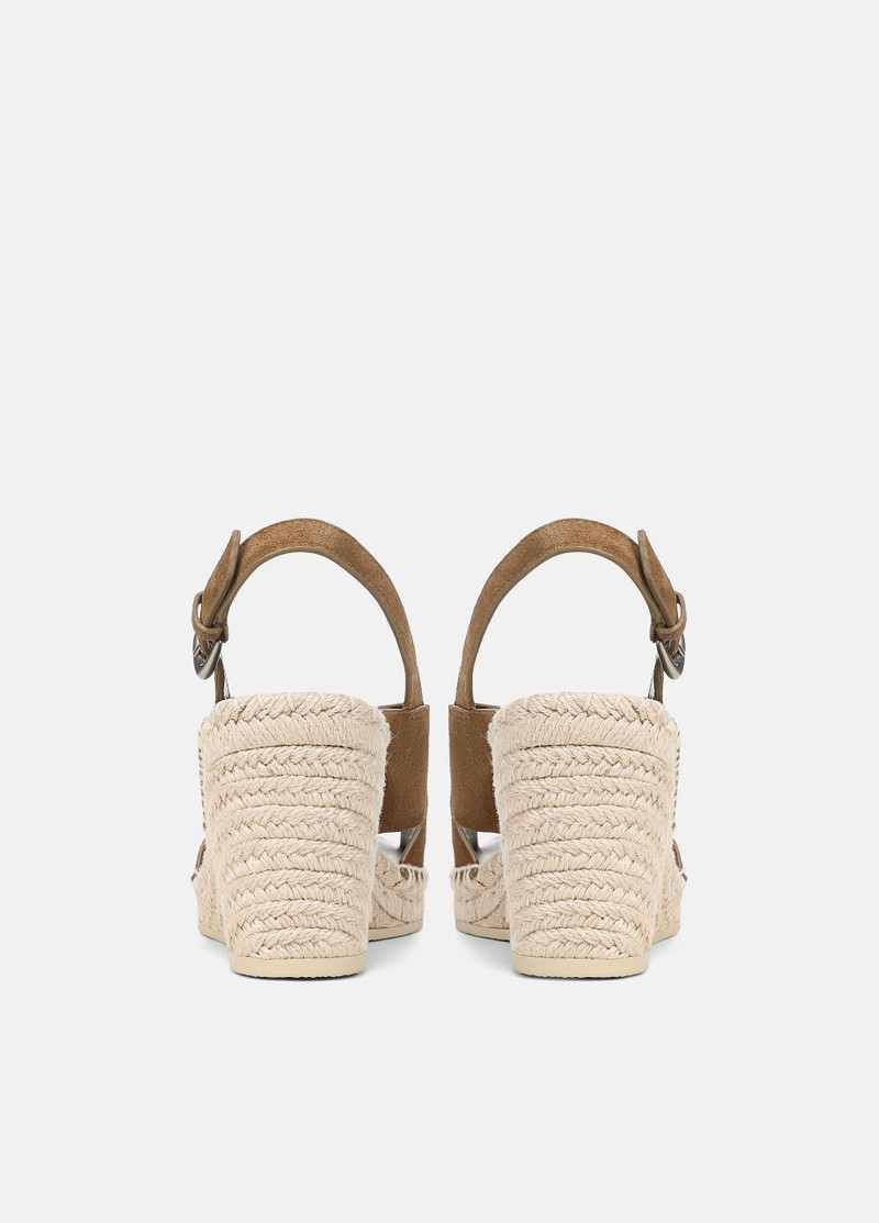 Vince Georgia Suede Espadrille Wedge Sandals outlook