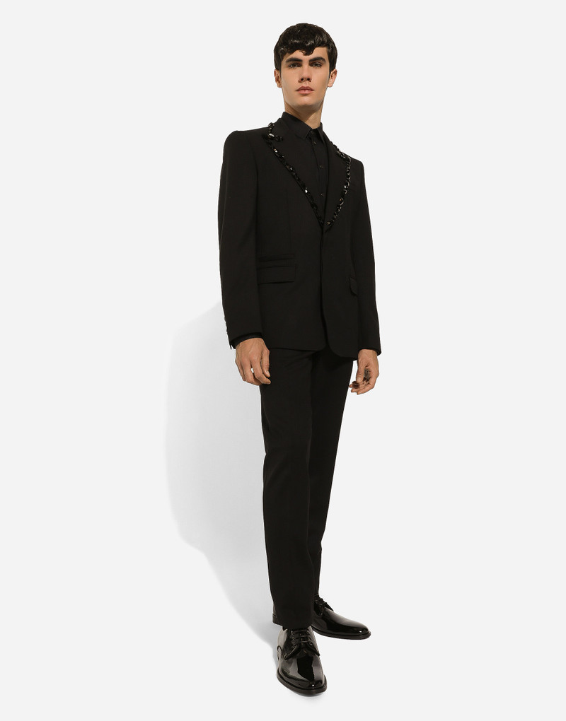 Sicilia single-breasted tuxedo jacket with rhinestones 5