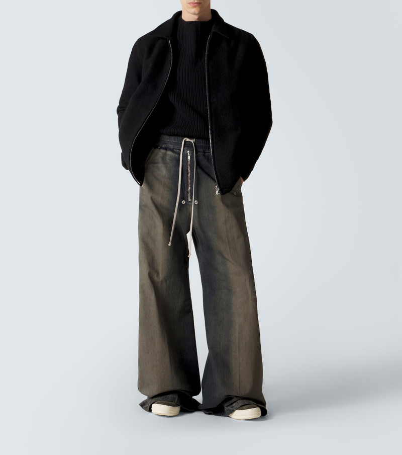 Rick Owens Vintage leather-trimmed suede sneakers outlook