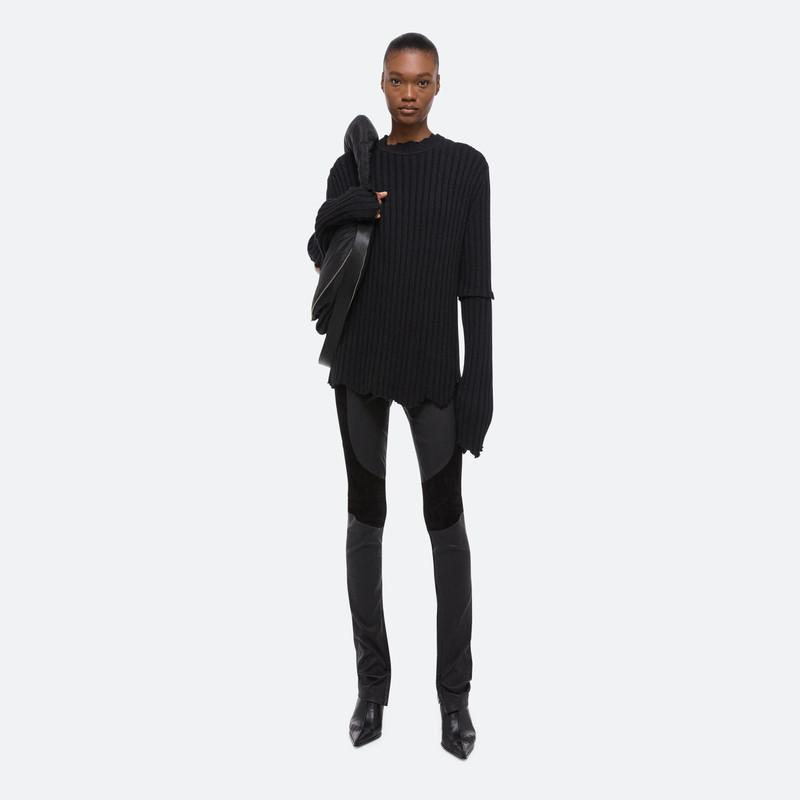 Helmut Lang DISTRESSED RIBBED SWEATER outlook