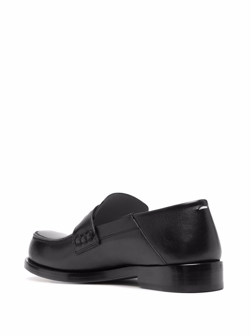 four-stitch logo leather loafers - 3