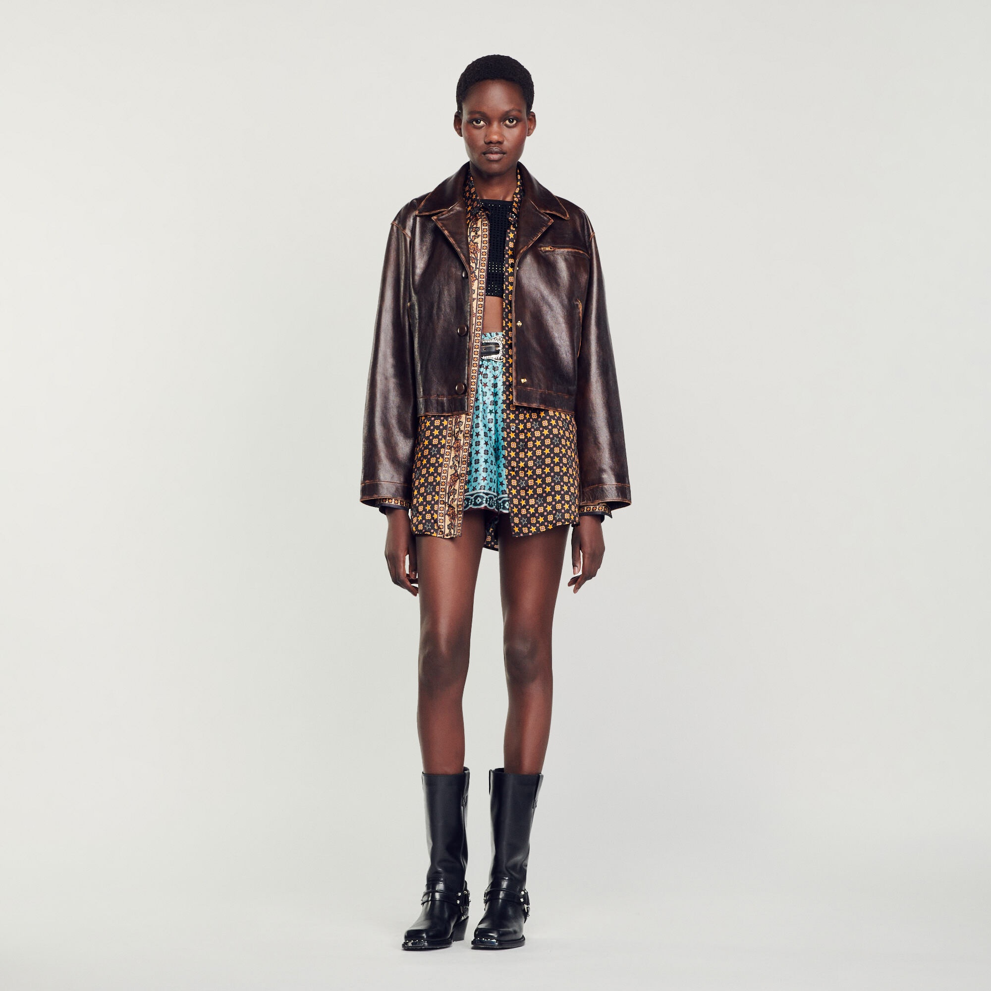 DISTRESSED LEATHER JACKET - 2