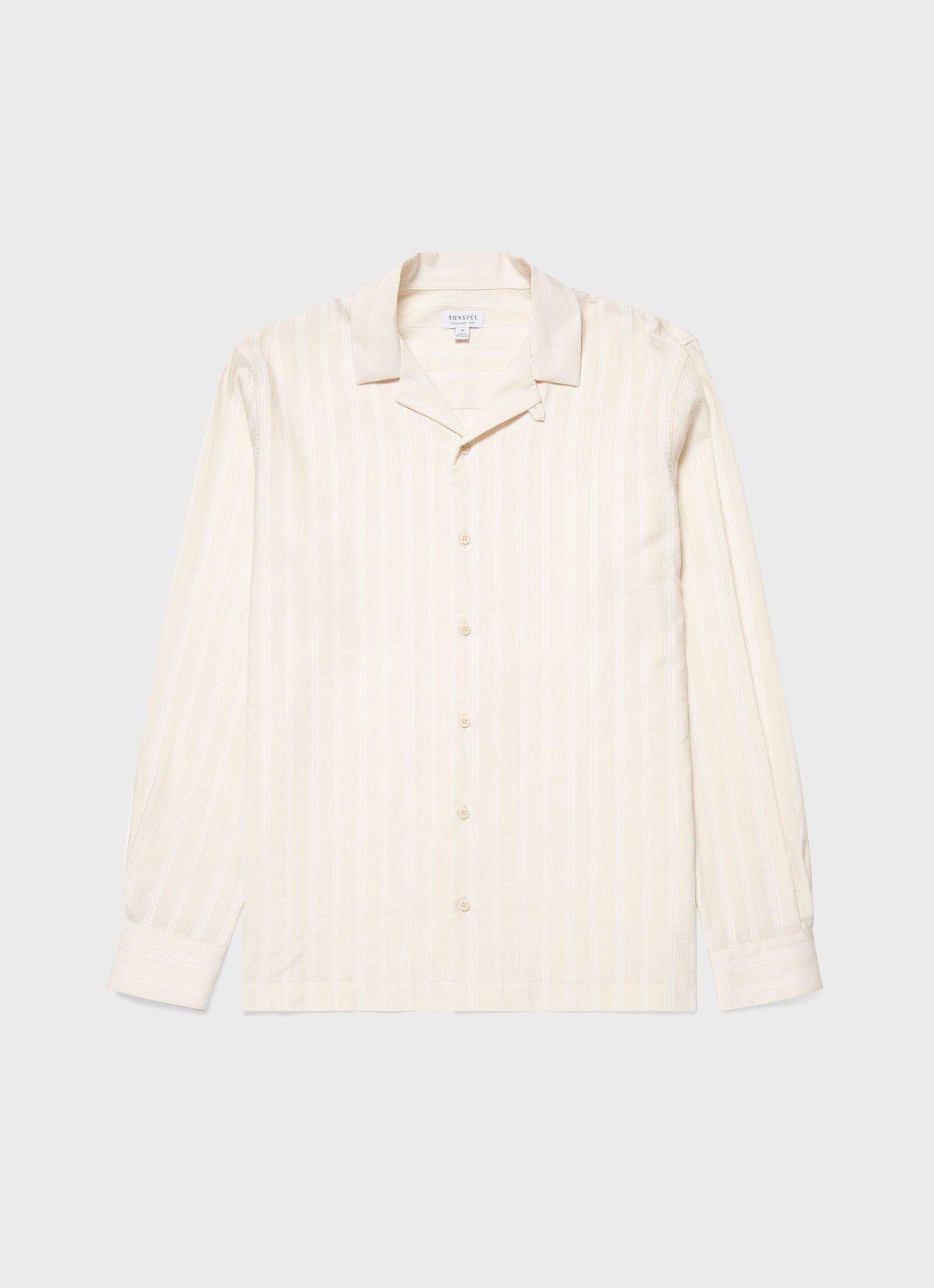 Embroidered Stripe Long Sleeve Shirt - 1