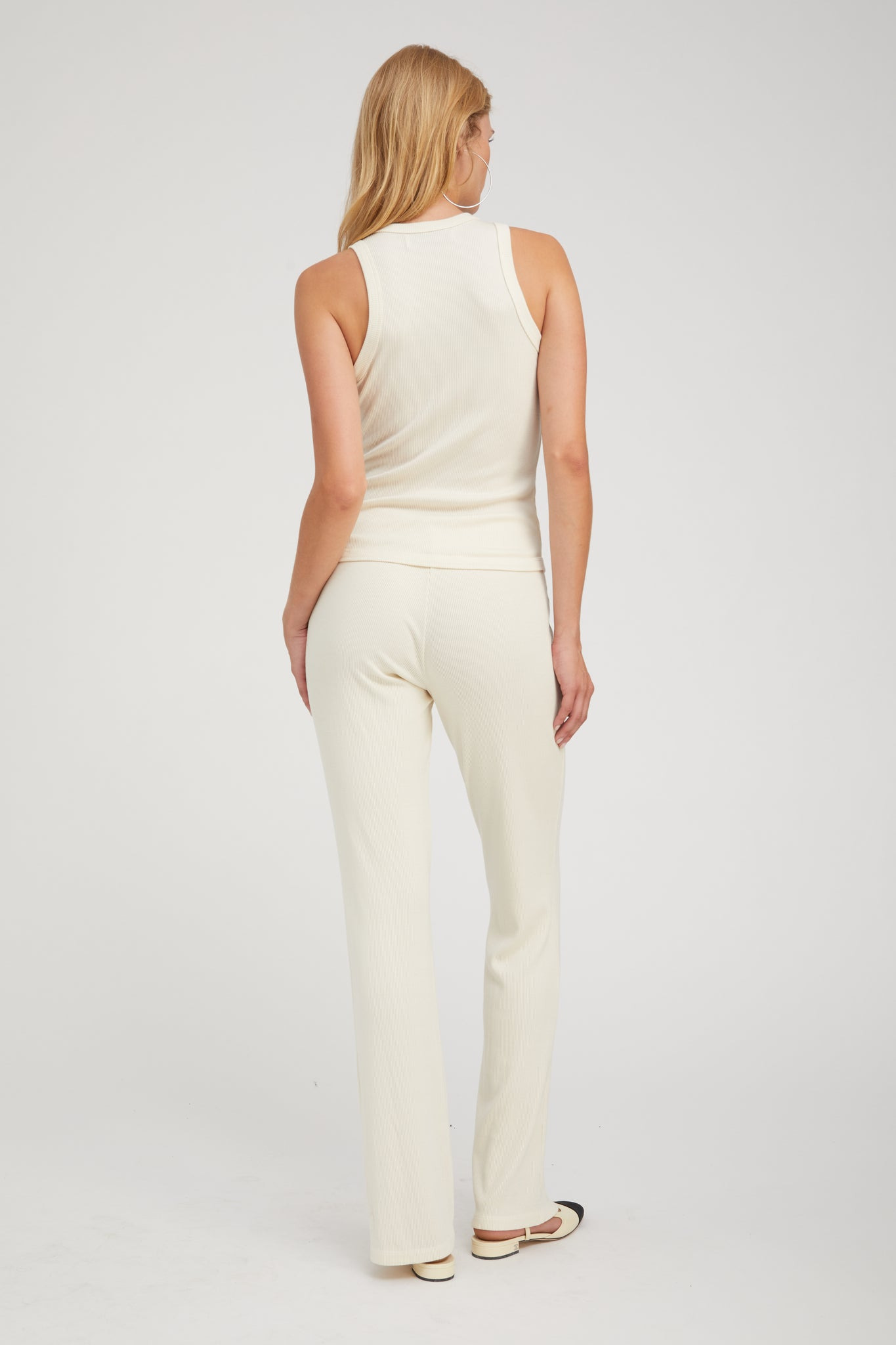 CREME RIB RACER TANK - 3