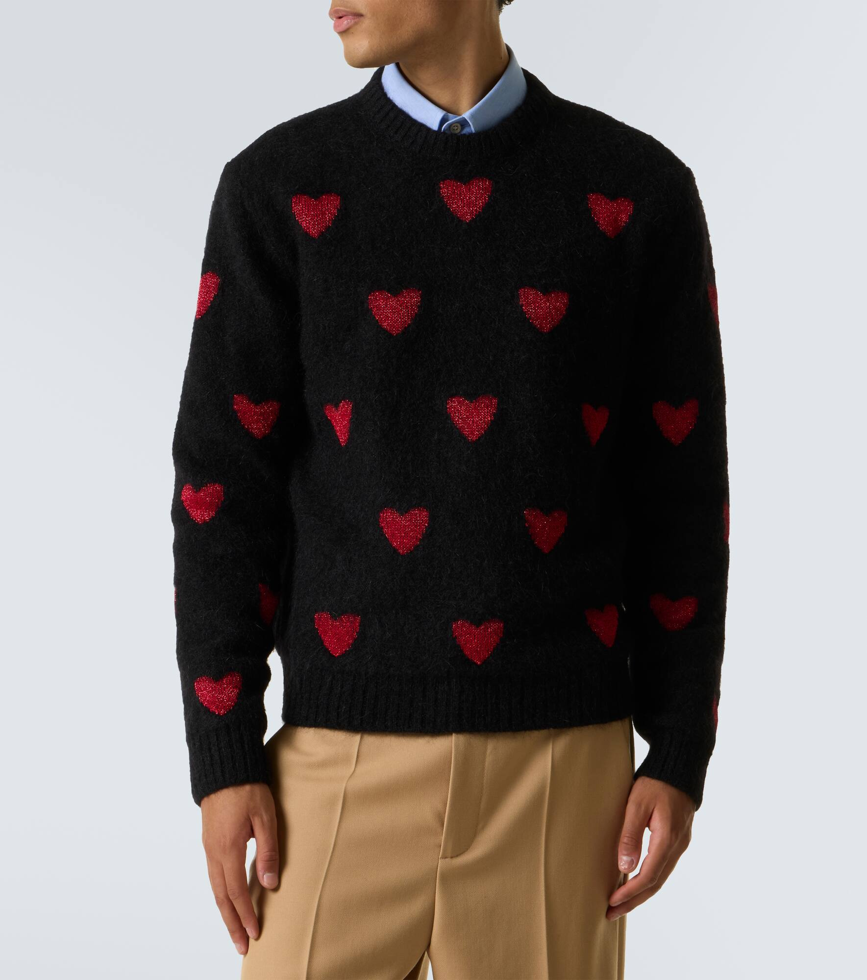 Lamé jacquard sweater - 3