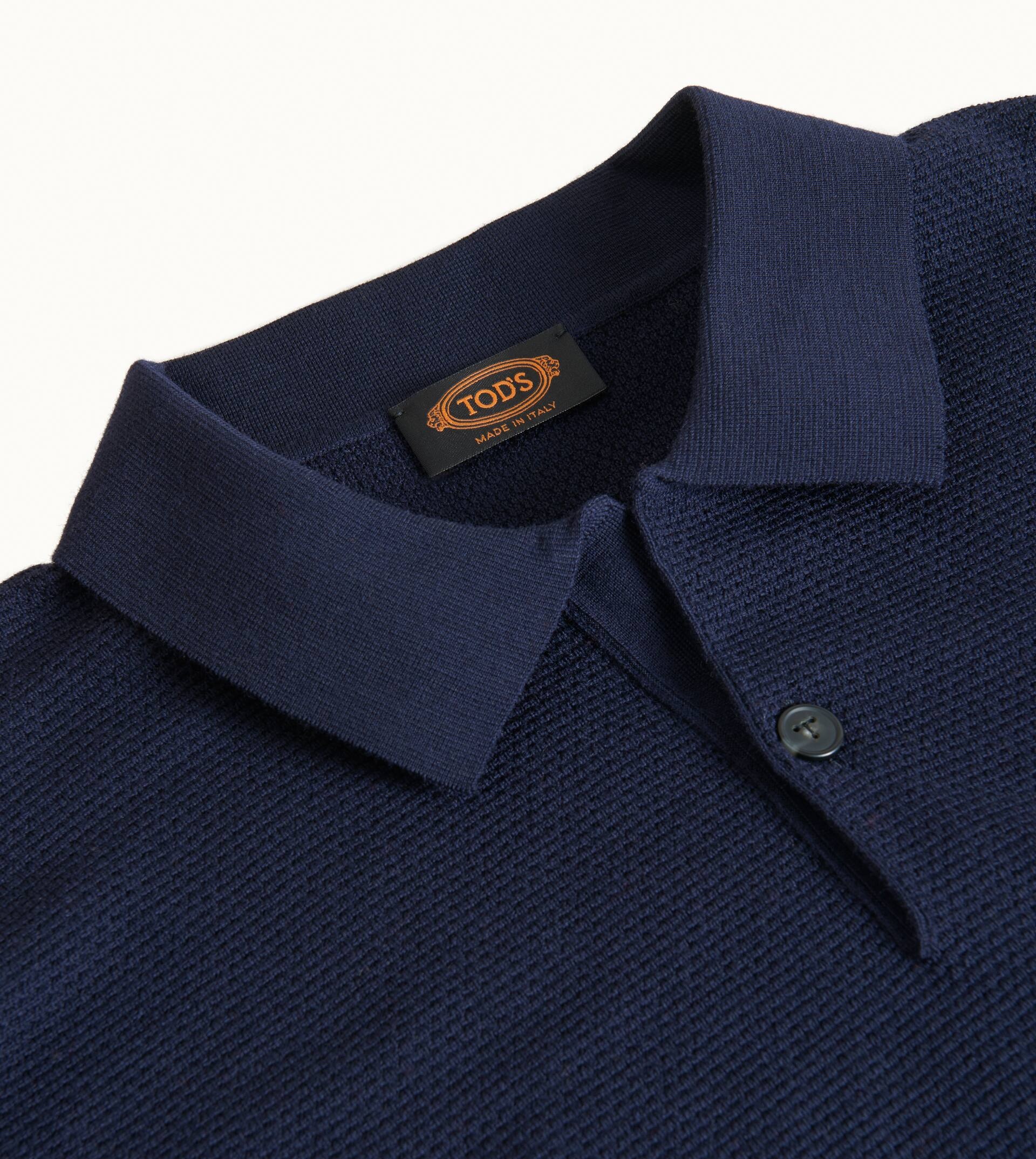 POLO IN WOOL - BLUE - 4