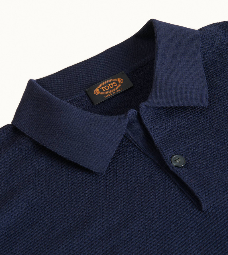 POLO IN WOOL - BLUE 4