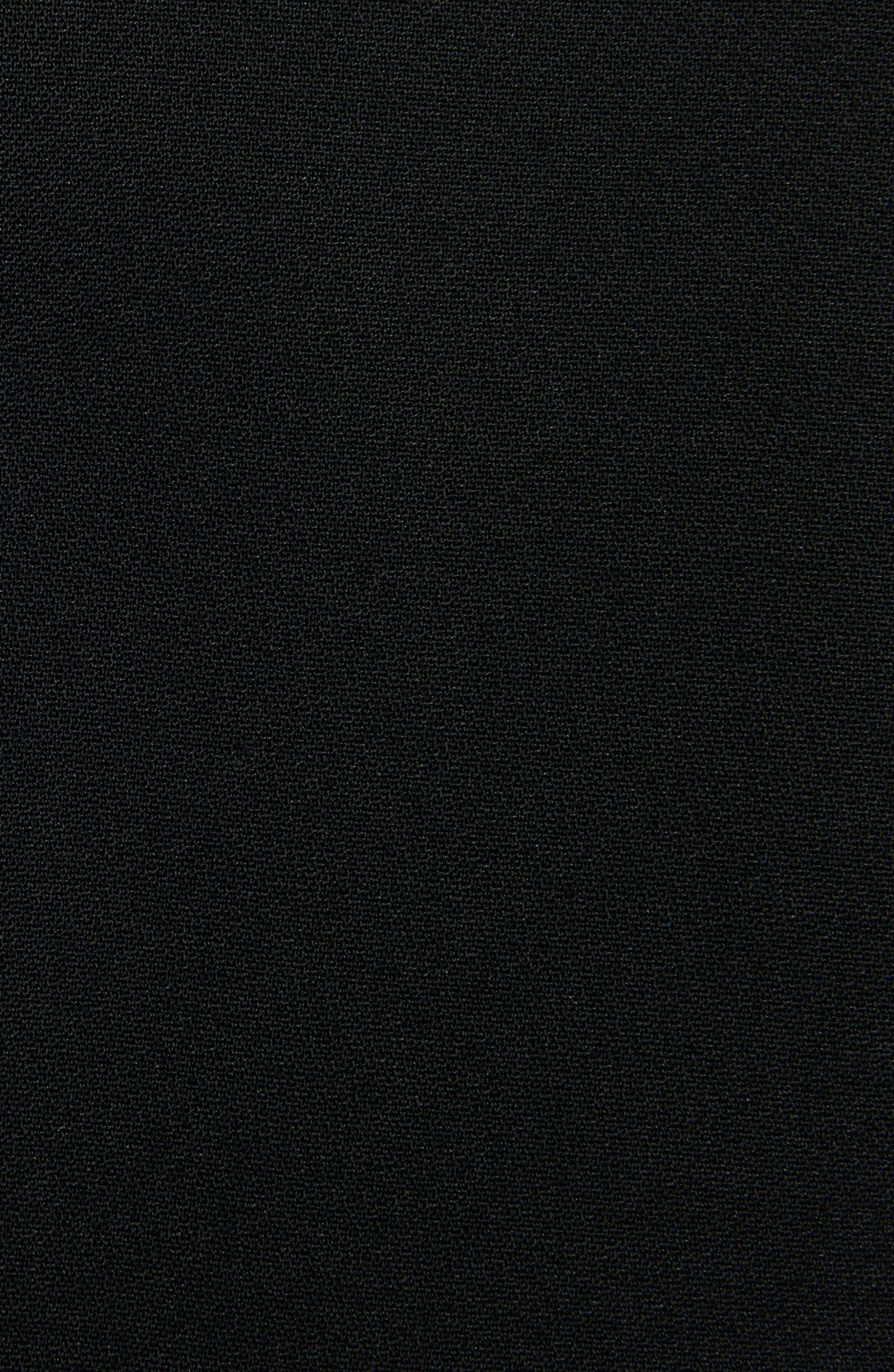 McQueen Pleated Puff Shoulder Stretch Wool Crop Jacket in Black at Nordstrom - 6