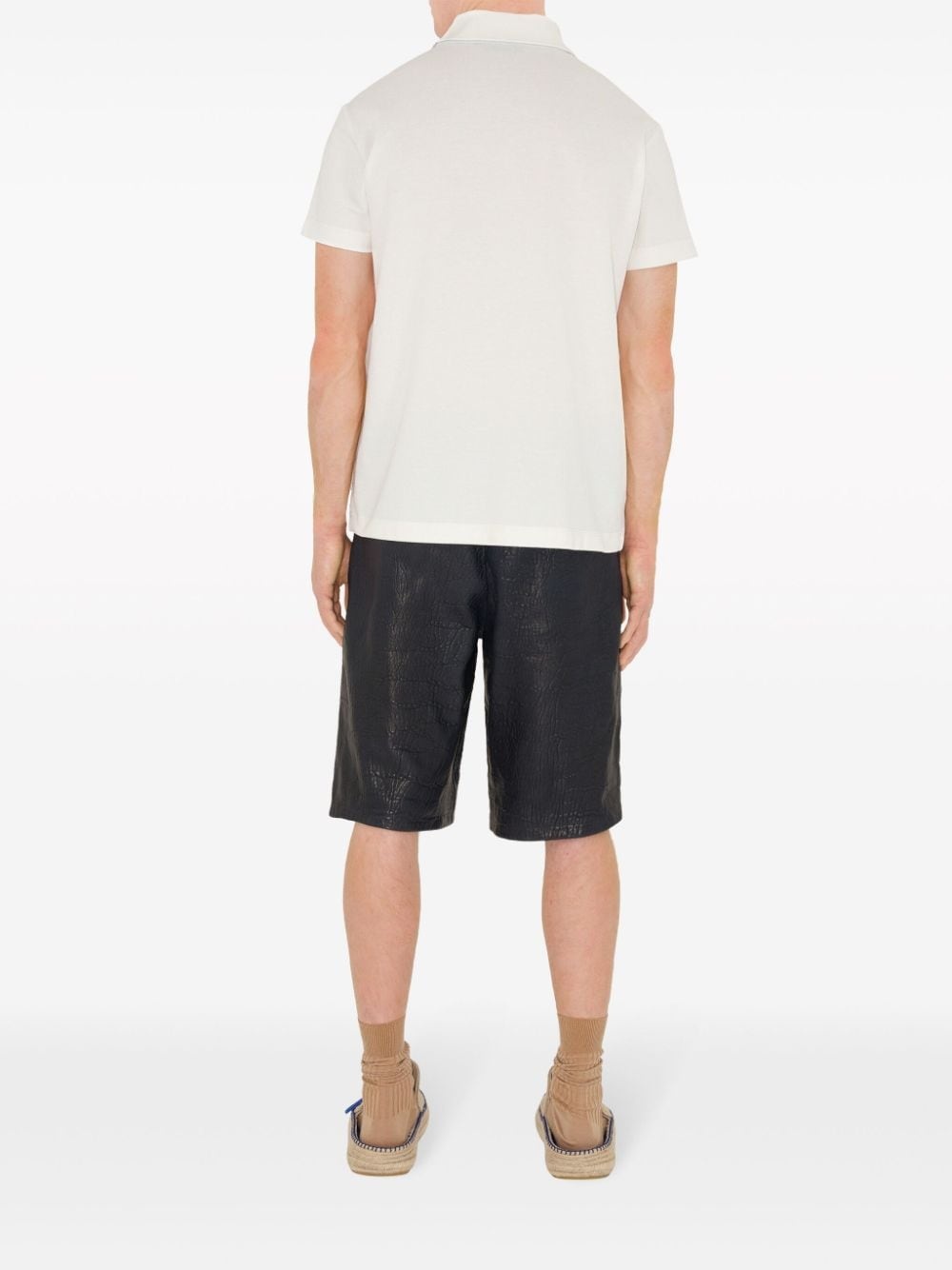 EKD-embroidered cotton polo shirt - 4
