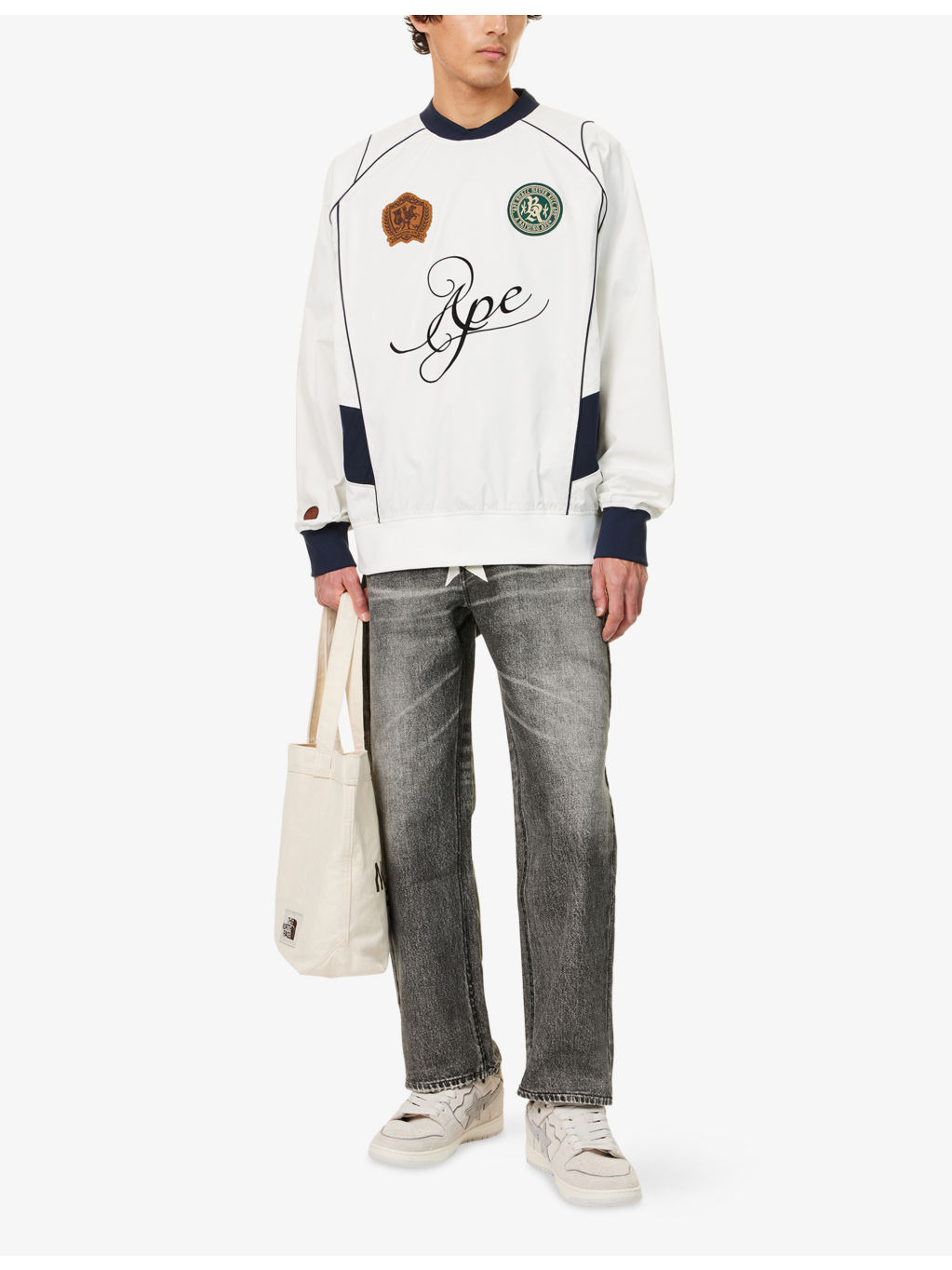 BAPE Multi Logo Relaxed-Fit Woven Sweatshirt - 2