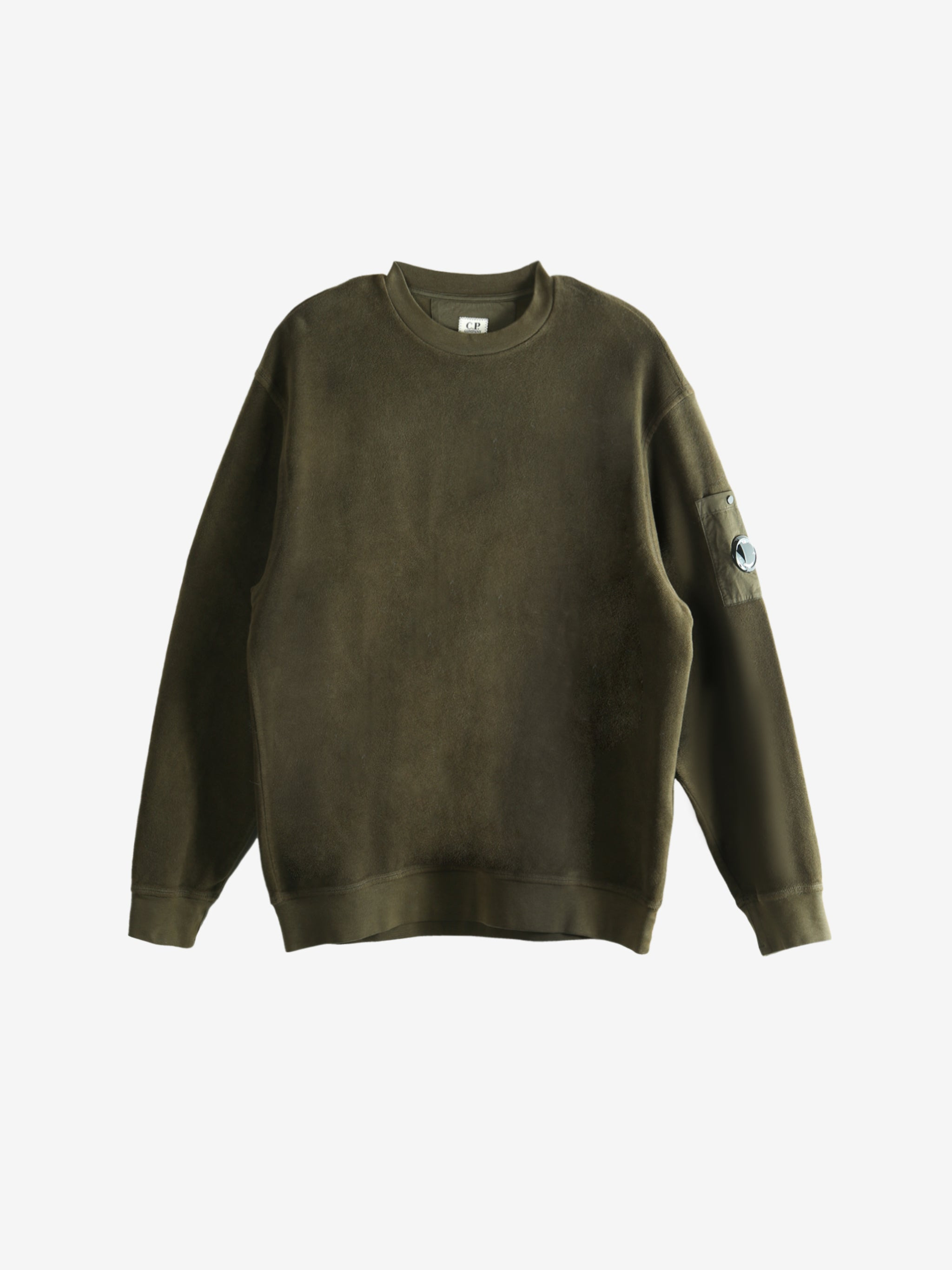 C.P. COMPANY - Men Brushed Emerized Diagonal Fleece Crewneck - 4