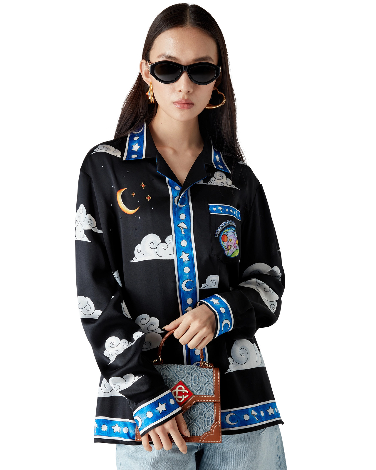 The Four Elements Long Sleeve Silk Shirt | Casablanca Paris - 8