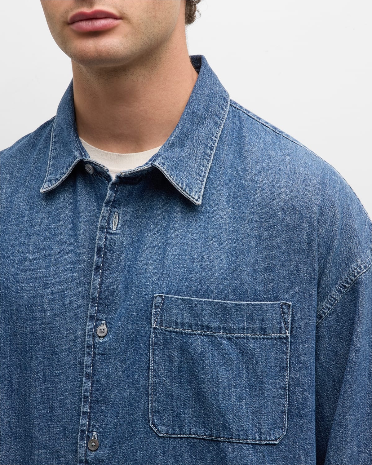 Men's Relaxed Denim Shirt - 5