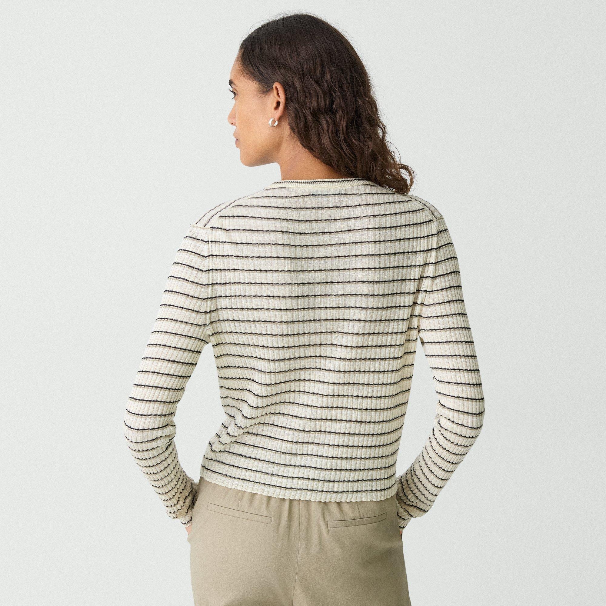 Cropped Cardigan in Linen-Blend - 4