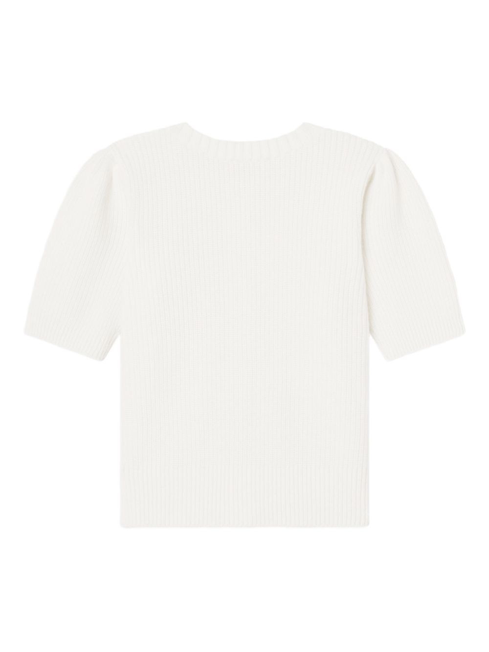ribbed short-sleeve cardigan - 2