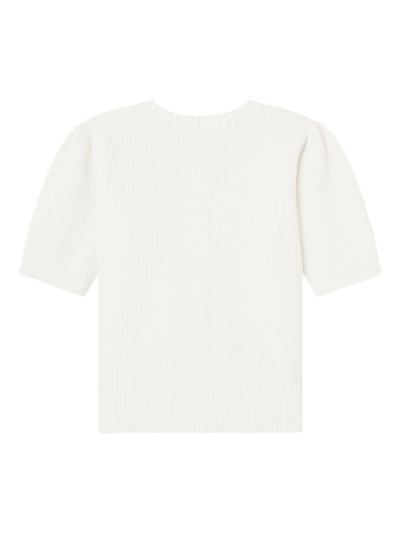 FRAME ribbed short-sleeve cardigan outlook