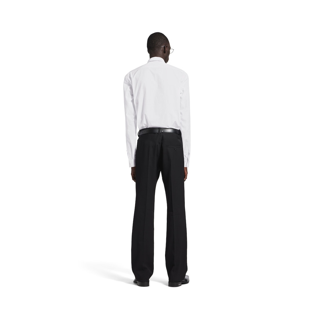 Men's Straight Fit Tailored Pants in Black - 4