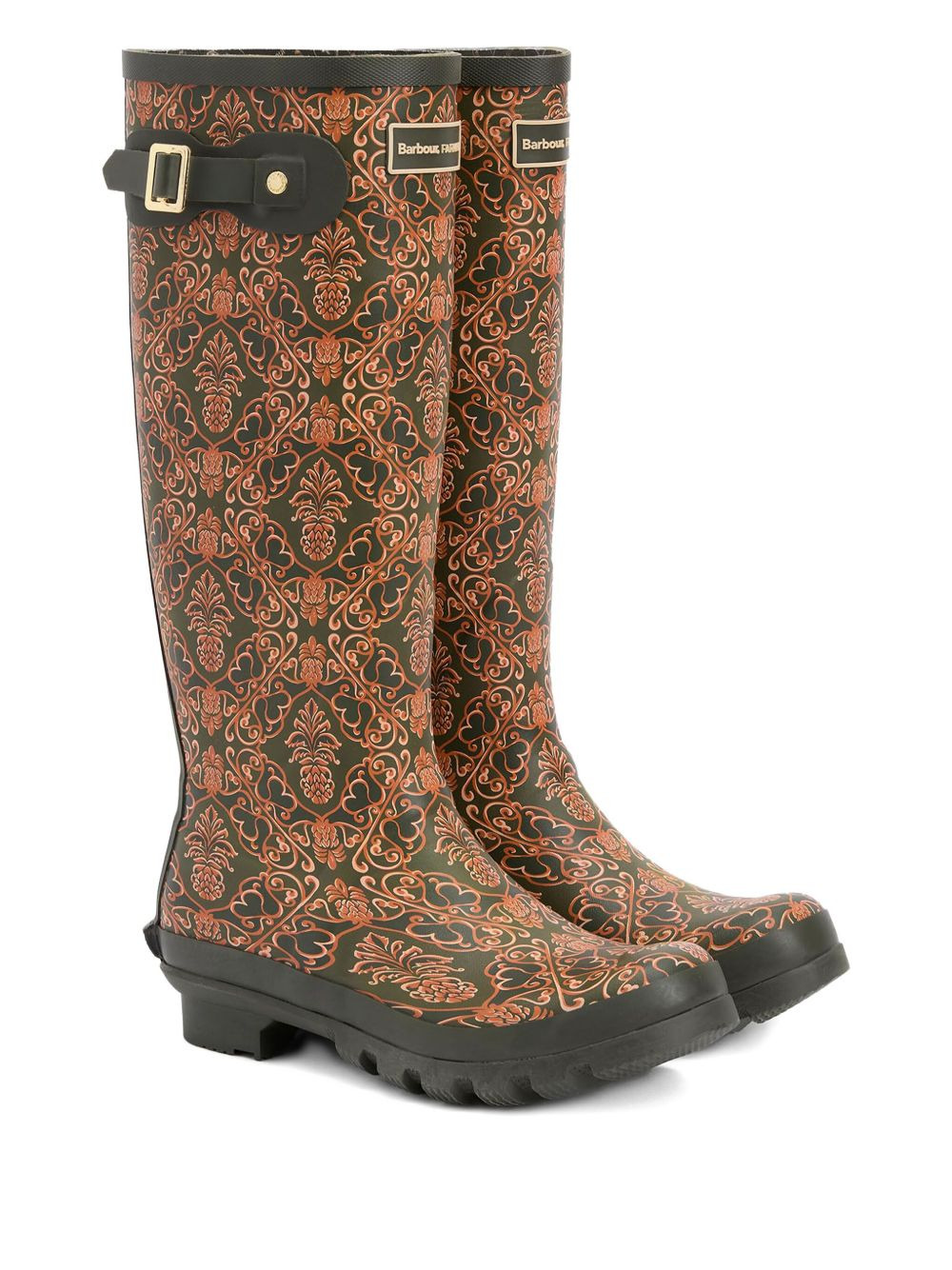 pineapple print rain boots - 2