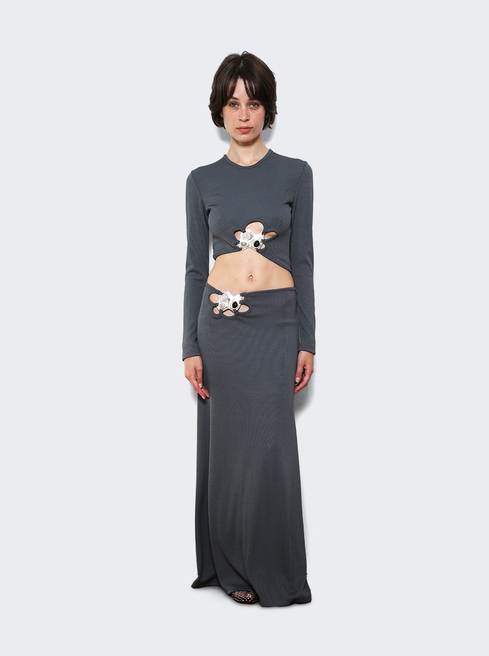 Trio Stone Skirt Grey - 2