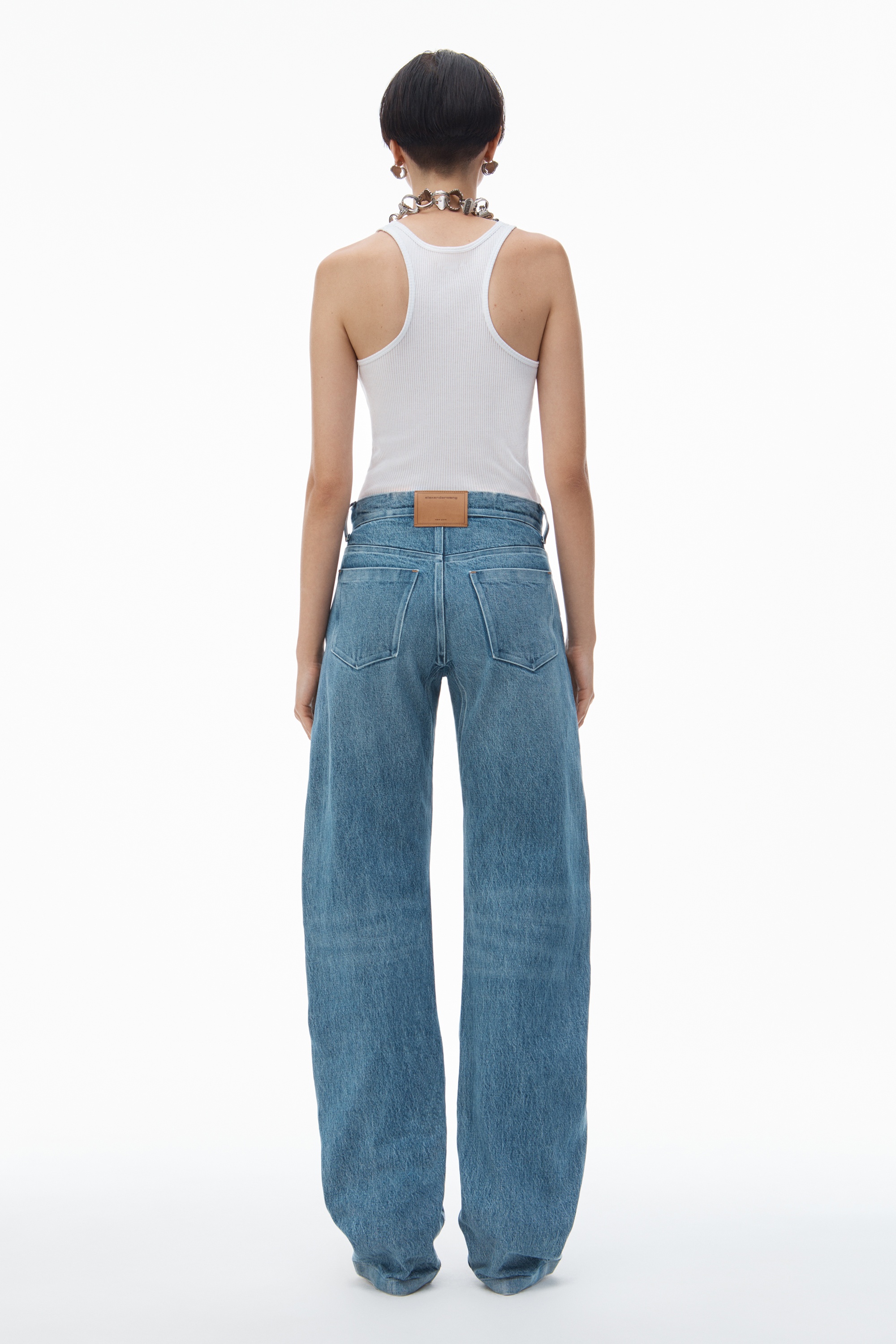 Low-Rise Gusset Jeans in Medium Indigo Wash - 4