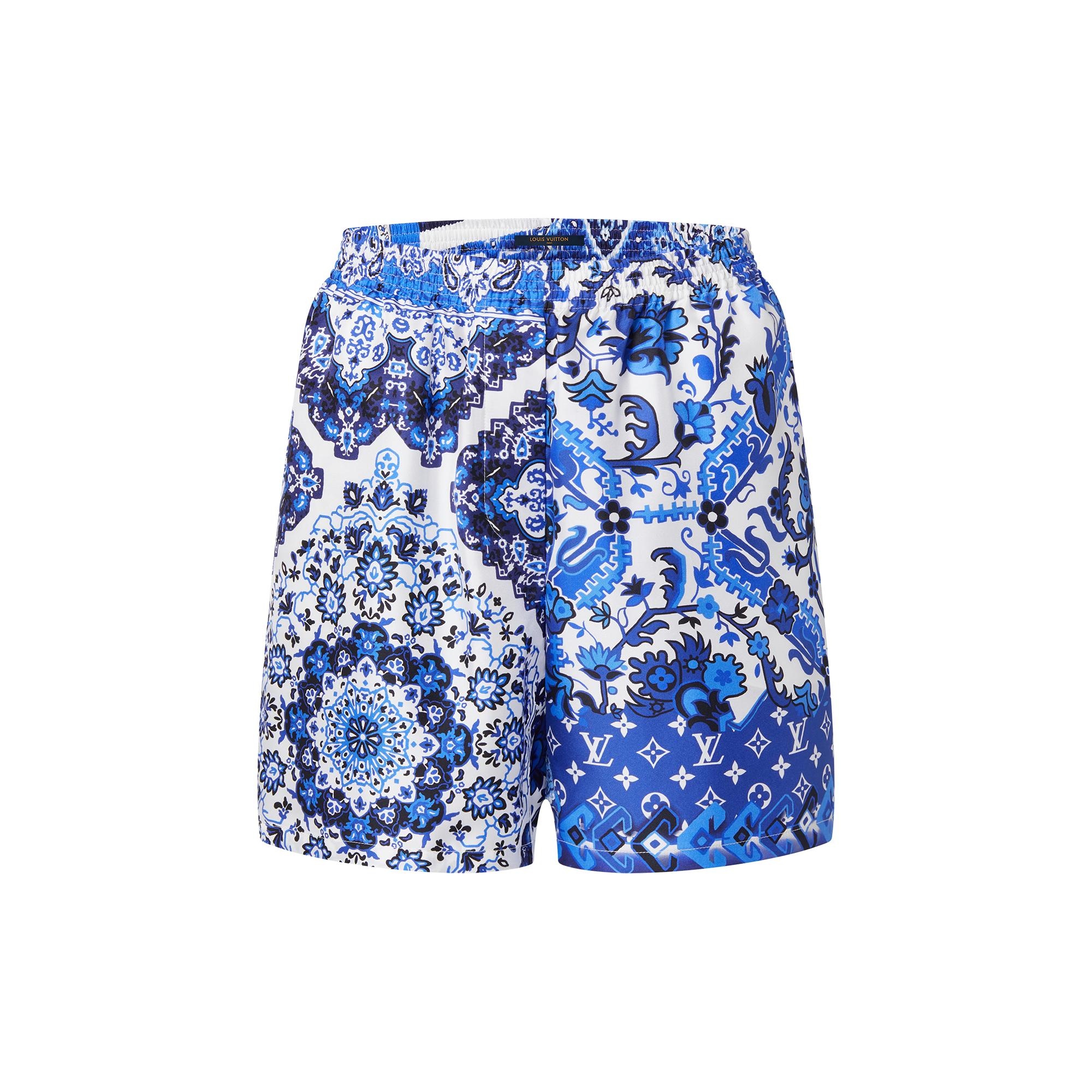 Bandana Print Pajama Shorts - 1