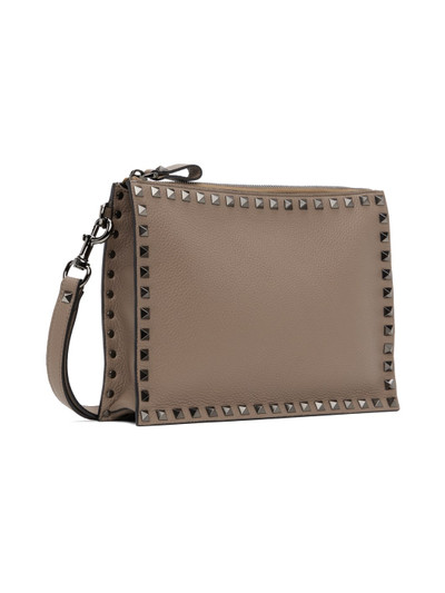 Valentino Taupe Rockstud Pouch outlook