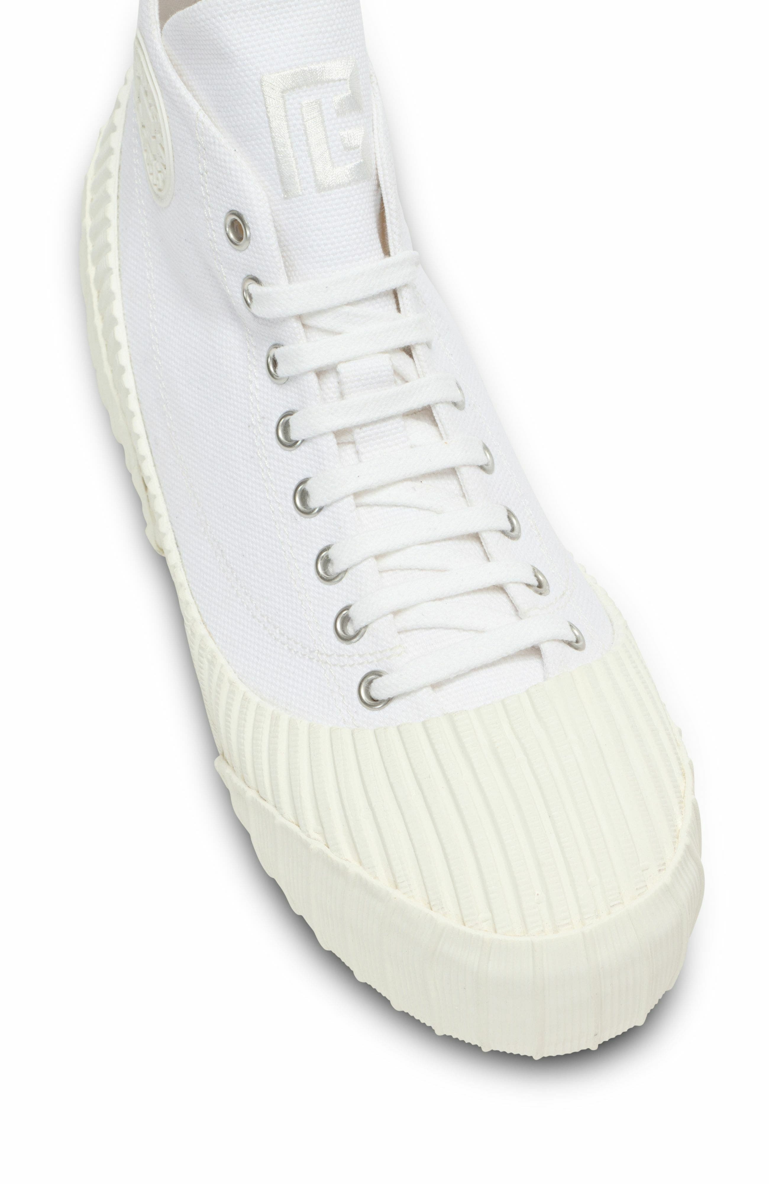 Balmain Riff Low canvas sneakers in White at Nordstrom - 7