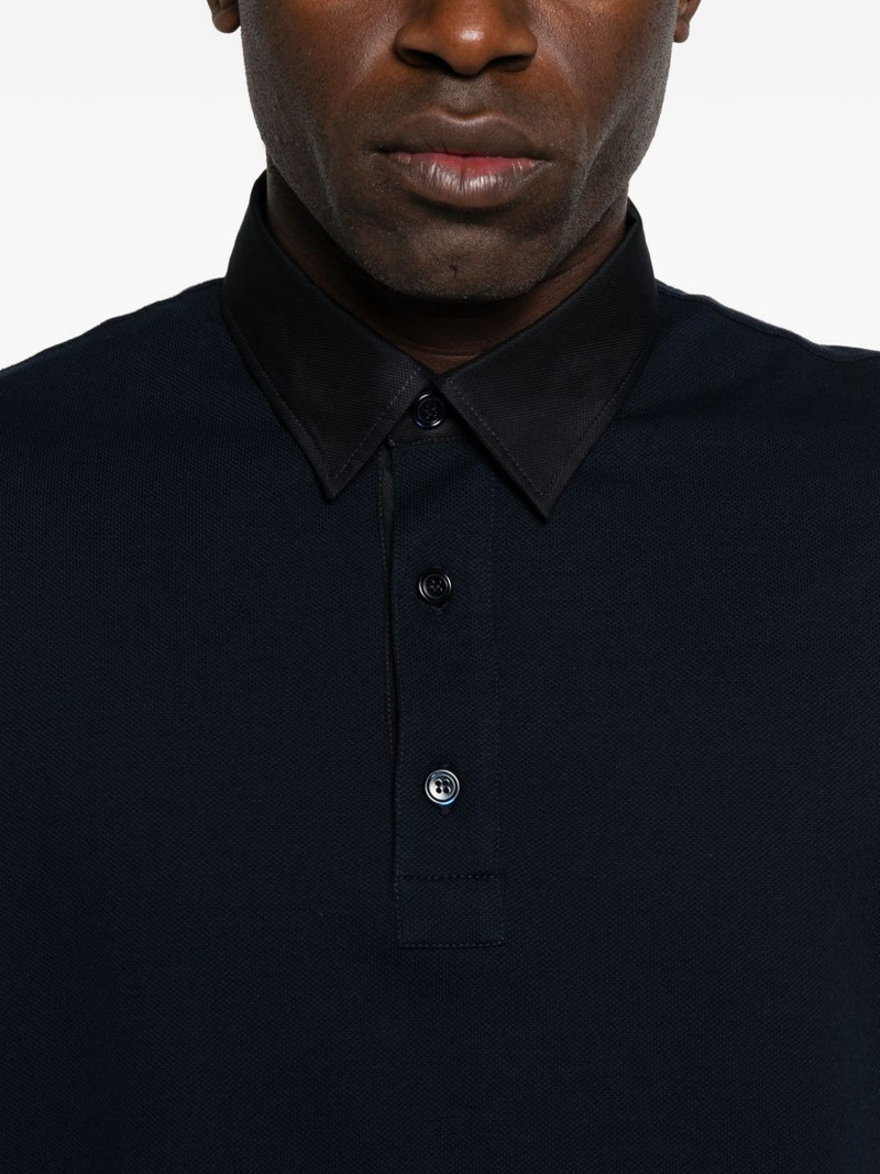 contrast-collar polo shirt 5