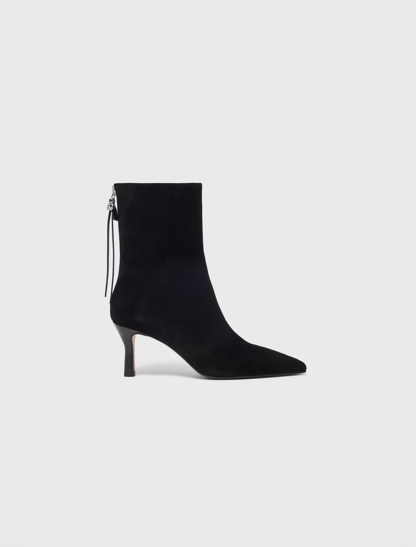 Pointed-toe suede ankle boots - 1