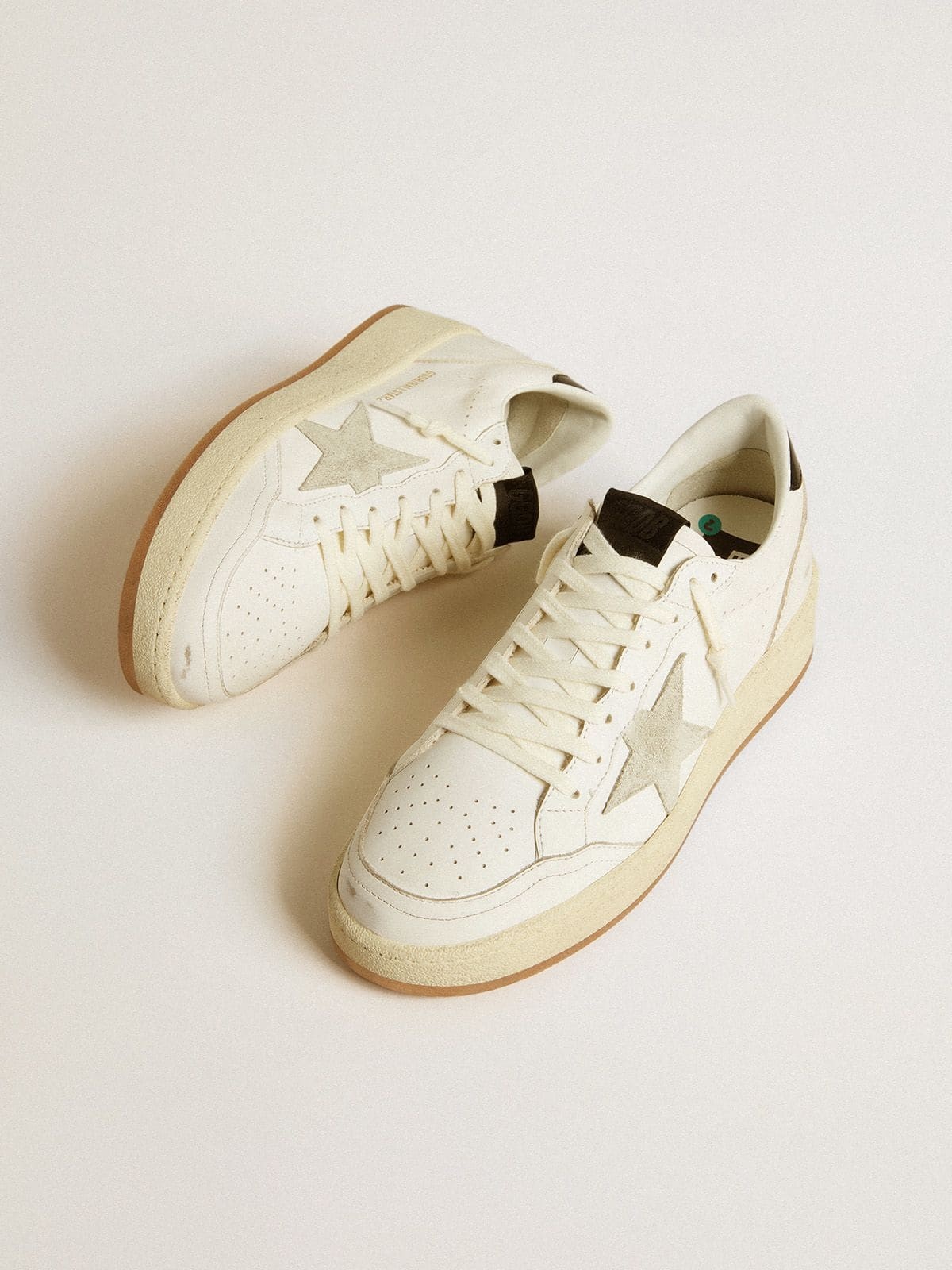 Ball Star 2 with ice-gray suede star and glossy black leather heel tab - 2