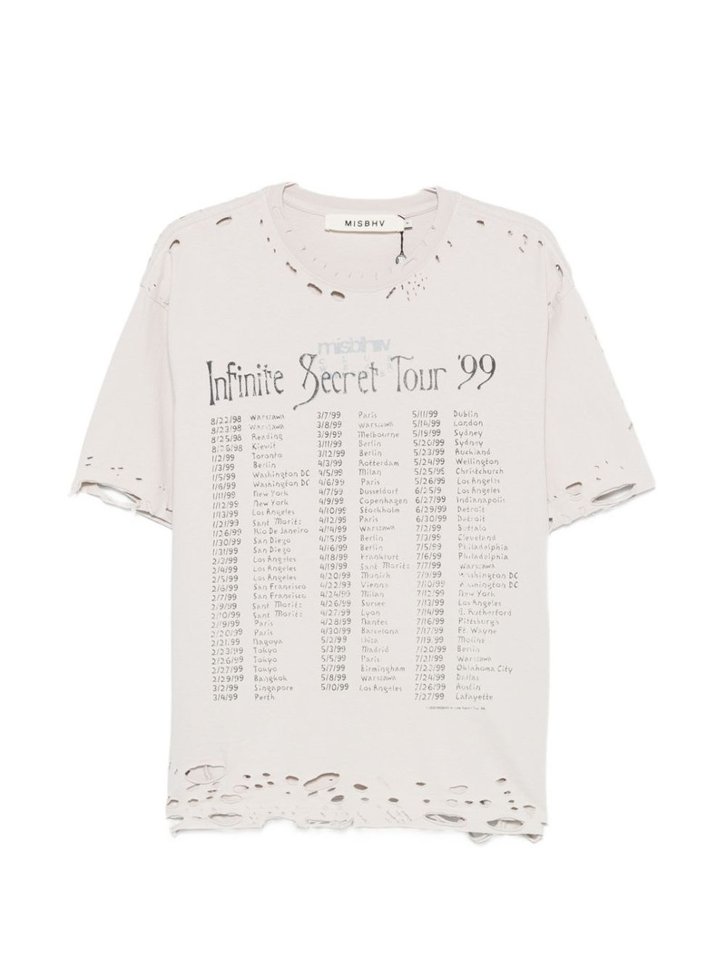 Tour 99 distressed print-detail T-shirt 1