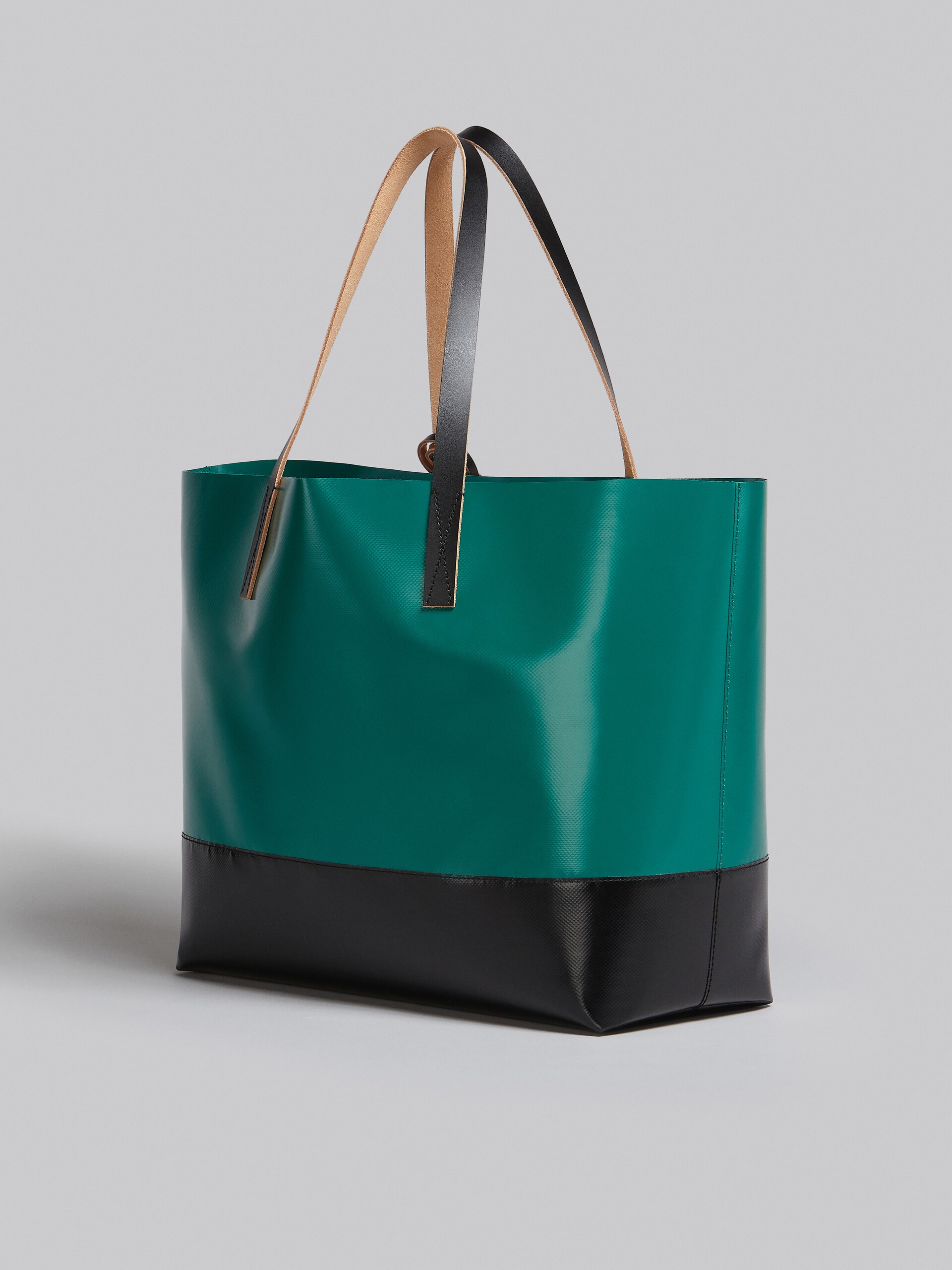 TRIBECA SHOPPING BAG IN GREEN AND BLACK - 3