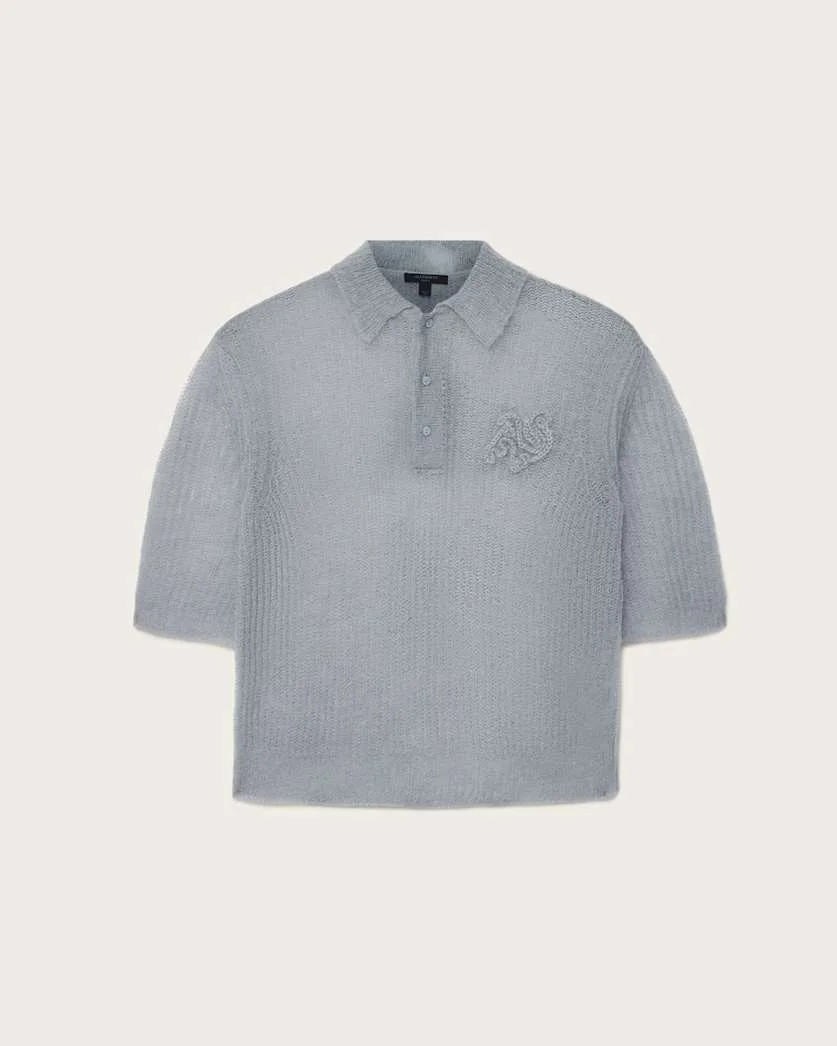ANABEL POINTELLE EMBROIDERED POLO T-SHIRT - 1