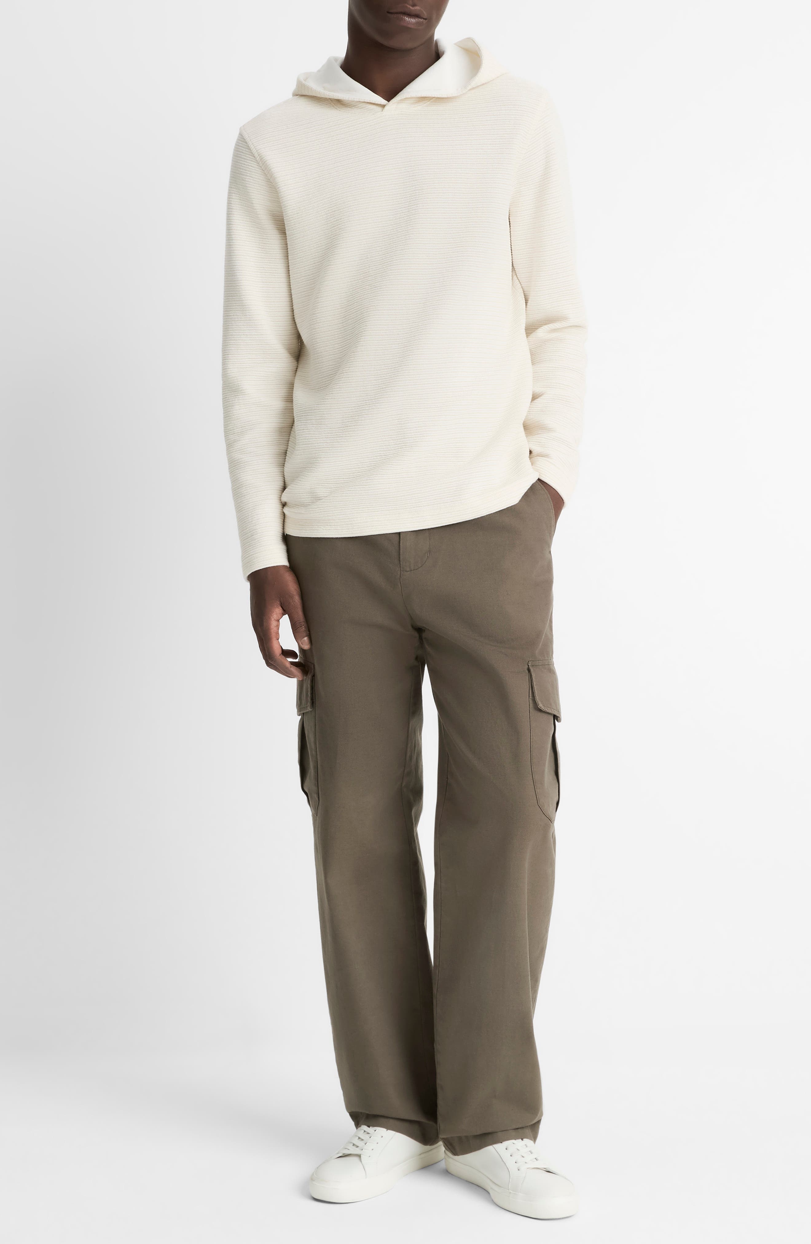Vince Double Face Hoodie in Baja Sand/Natural at Nordstrom - 4
