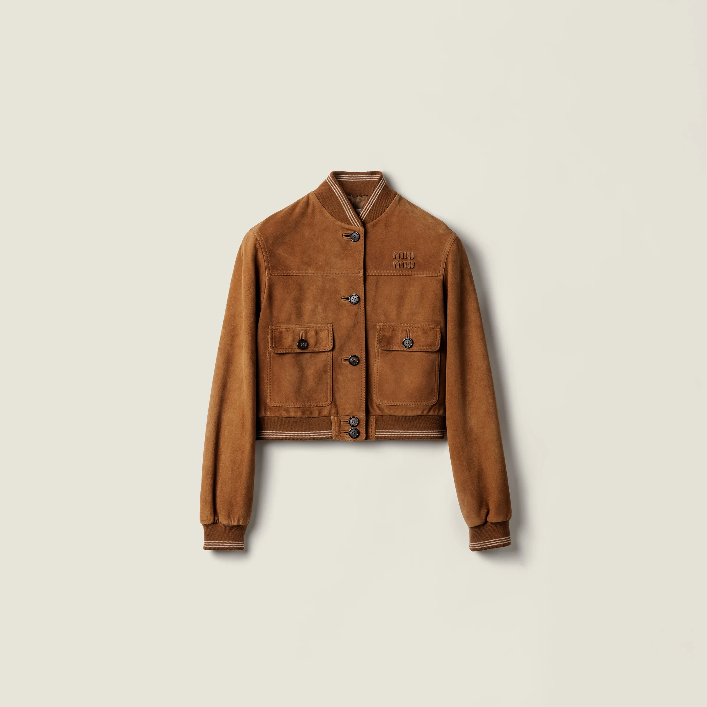 Suede blouson jacket - 1
