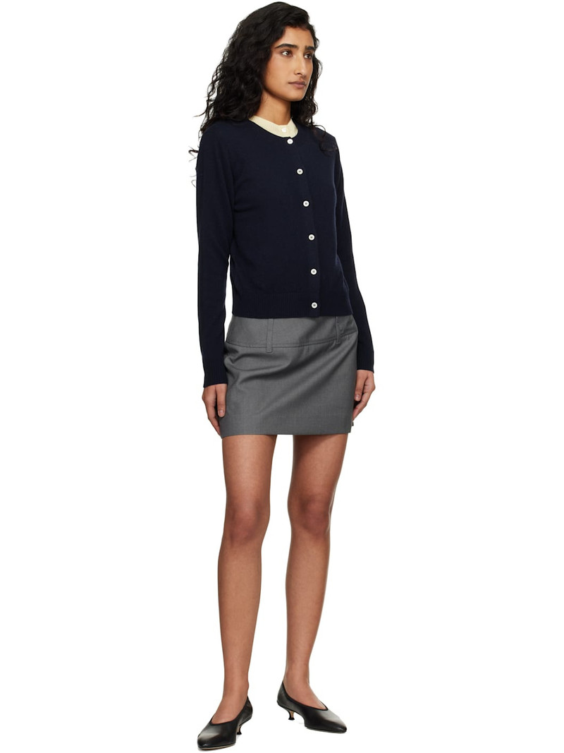 Dunst Navy Essential Crewneck Knit Cardigan outlook