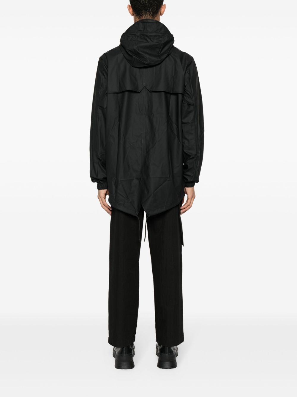 Fishtail drawstring-hood coated parka - 5