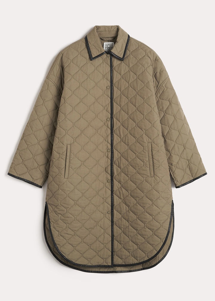 Totême Quilted cocoon coat marsh | toteme | REVERSIBLE