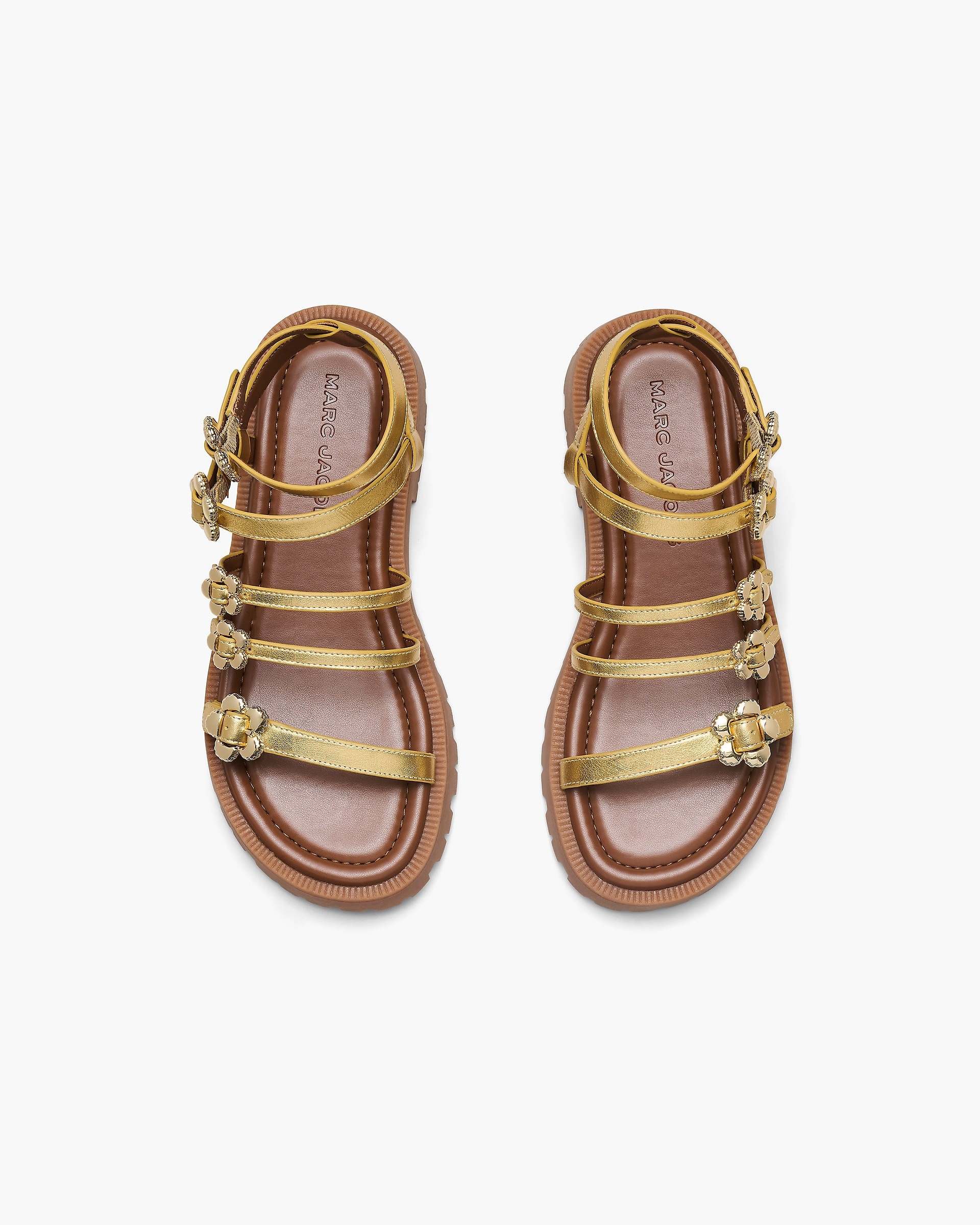 THE METALLIC LEATHER DAISY GLADIATOR SANDAL - 7