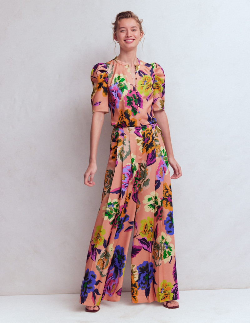 Regent Wide Leg Pants-Multi, Opulent Blossom 2