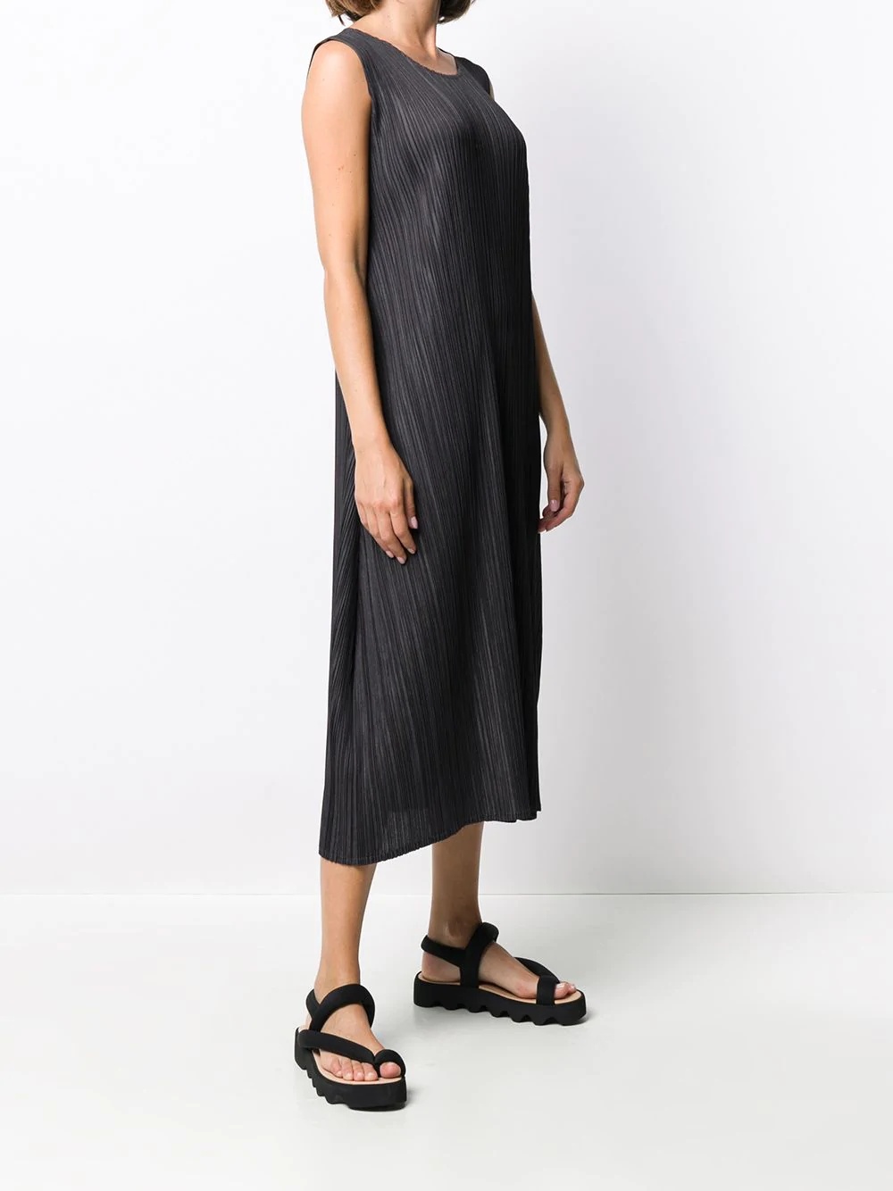 mirco pleat midi dress - 3