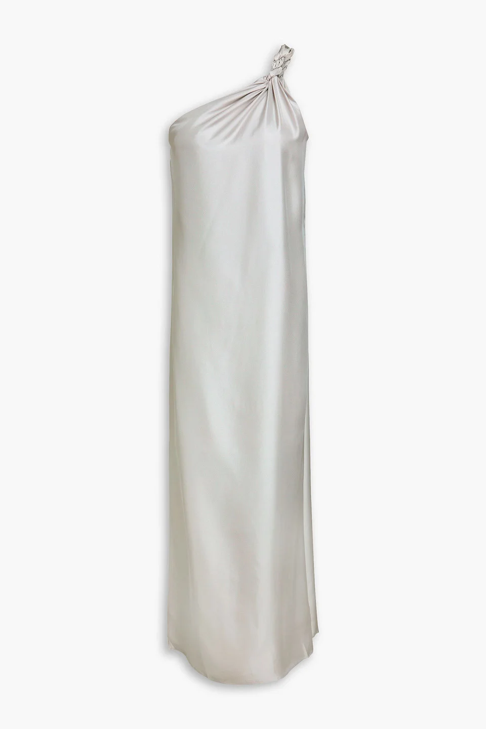 Adela one-shoulder silk-twill midi dress - 1