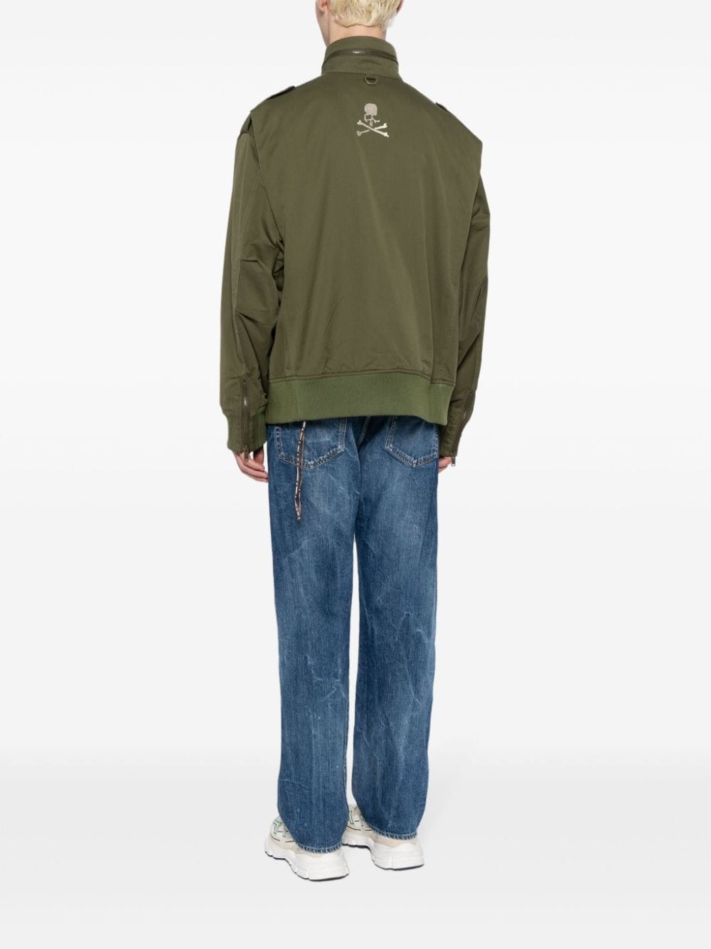 logo-print zip-detail jacket - 4