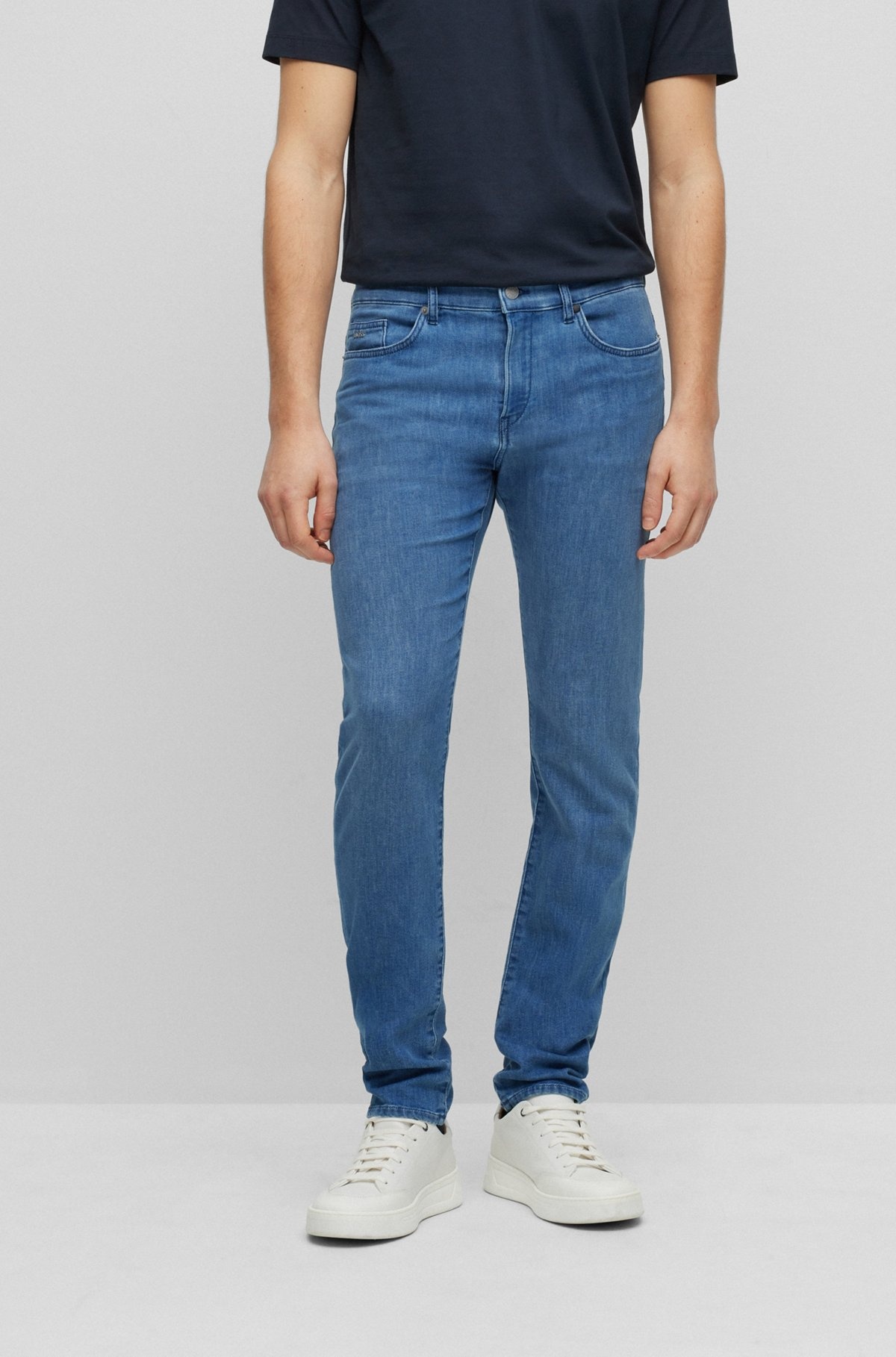 SLIM-FIT JEANS IN LIGHTWEIGHT BLUE DENIM - 2